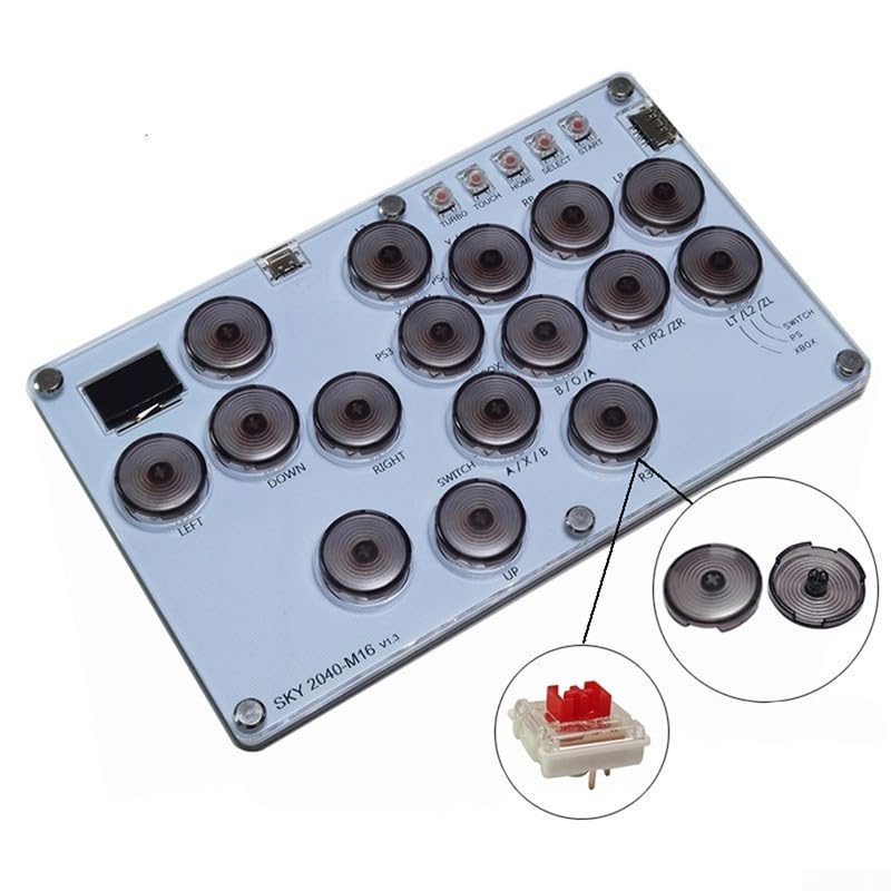 Haute42 Multi-Platform Metal Arcade Fighting Joystick for PC, PS3, Nintendo Switch & Steam - Perfect for Fighting Games, Retro Gaming & eSports Tournaments