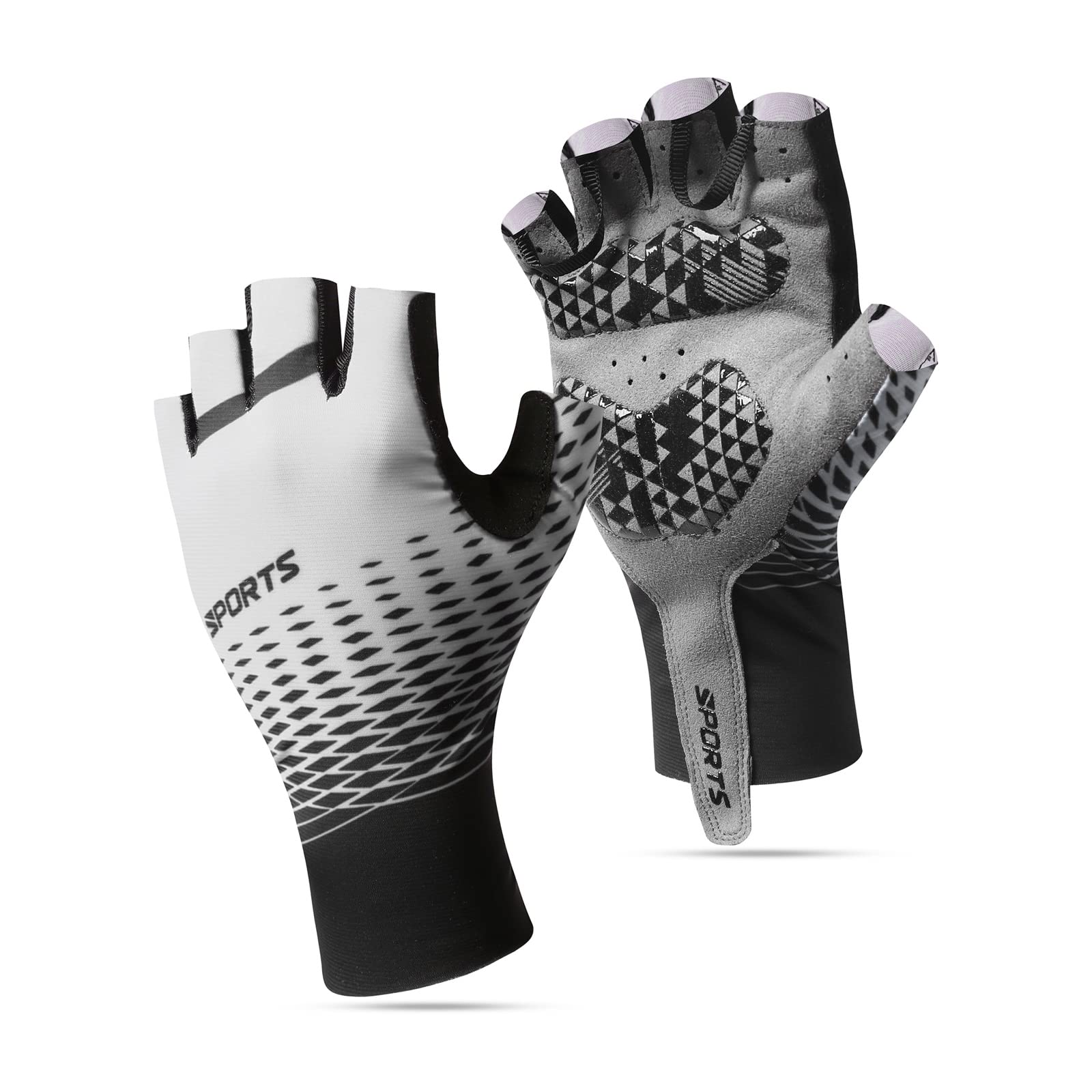 Breathable Half Finger Cycling Gloves for Men & Women - Lightweight MTB Bike Gloves with Gel Padding - Perfect for Mountain Biking, Road Cycling & Commuting