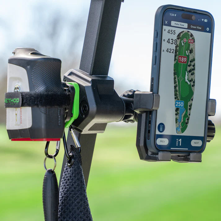 RiderStack Magnetic Golf Cart Phone Holder - Universal Smartphone Mount for Golf Carts, Trucks & ATVs | Secure Hands-Free Navigation & GPS Accessory for Golfing, Off-Roading & Outdoor Adventures