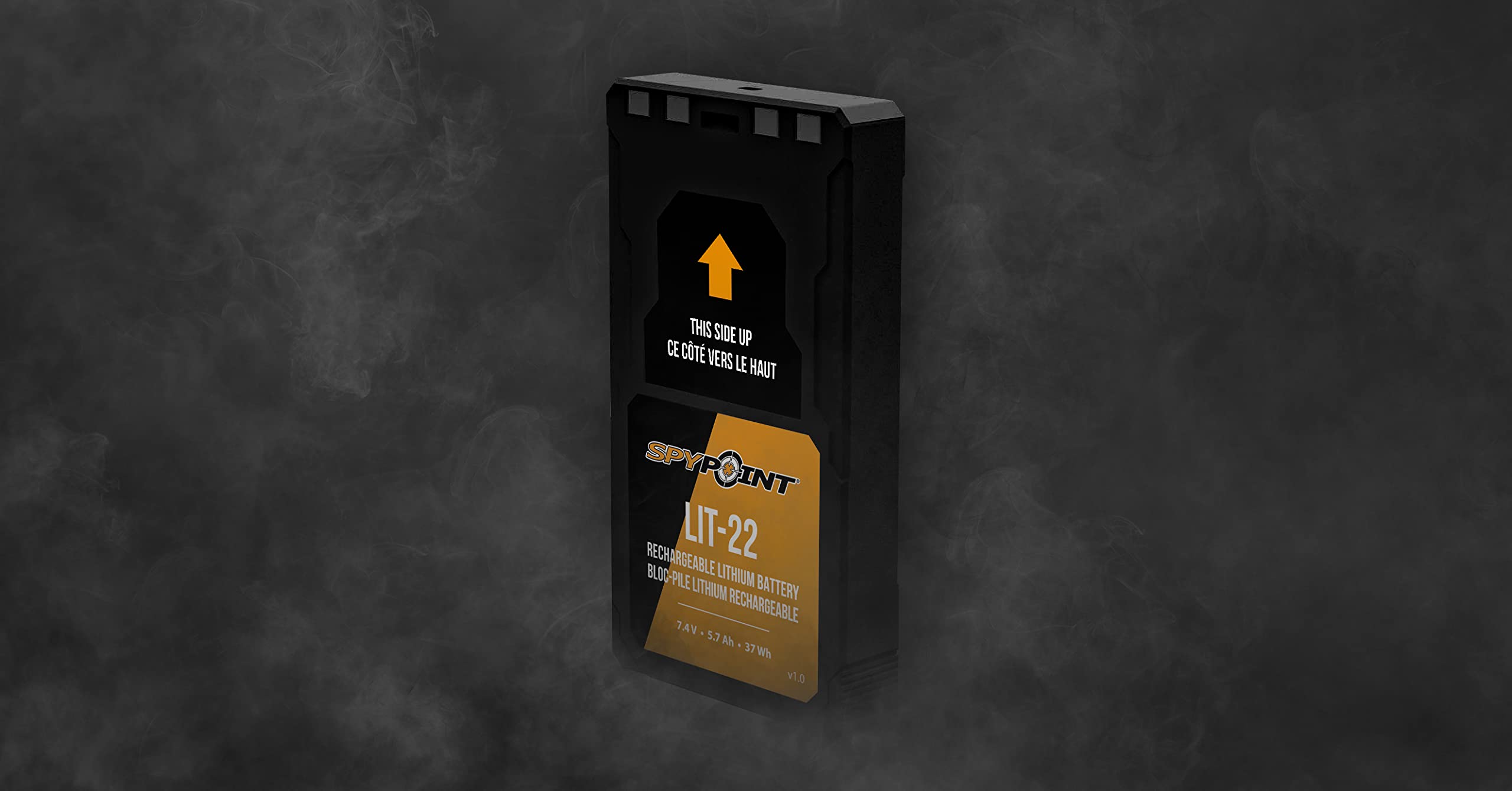 SPYPOINT LIT-22 Rechargeable Lithium Battery Pack 7.4V 5.4Ah for Cellular Trail Cameras - Compatible with Flex Series (Flex-M, Flex-S, FLEX-G36, Flex-Plus) - Includes AC Charger (2-Pack) - Perfect for Wildlife Monitoring & Outdoor Security