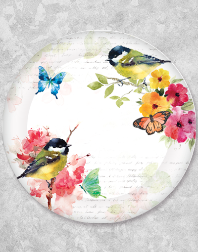 18-Piece Garden-Themed Dinner Plate Set - Elegant Floral Design for Outdoor Dining, Parties & Home Decor | Durable Porcelain Plates for Everyday Use & Special Occasions
