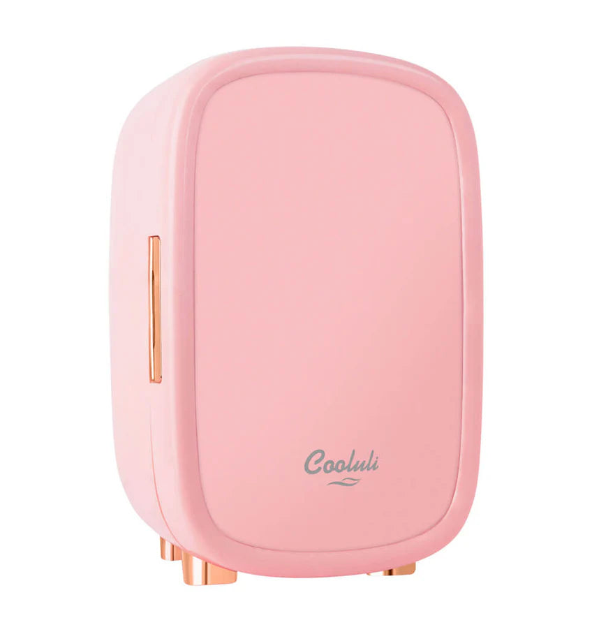 Cooluli Mini Beauty Fridge - 12L Compact Skincare Refrigerator for Cosmetics, Pink | Perfect for Bedroom, Salon & Travel | Keep Serums, Masks & Perfumes Fresh