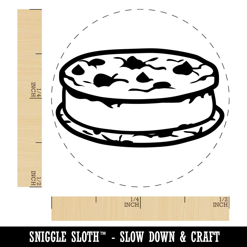 Mini 1/2 Inch Cookie Ice Cream Sandwich Rubber Stamp for DIY Crafts, Scrapbooking & Planner Decoration - Perfect for Card Making, Journaling & Gift Wrapping