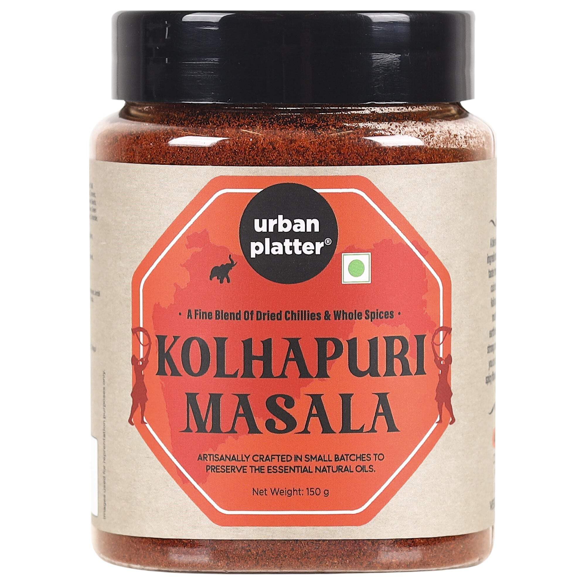 Urban Platter Maharashtrian Kolhapuri Masala 150g - Authentic Indian Spice Blend | Traditional Kolhapuri Flavors | No Onion & Garlic | Perfect for Curries, Biryanis & Marinating Meats