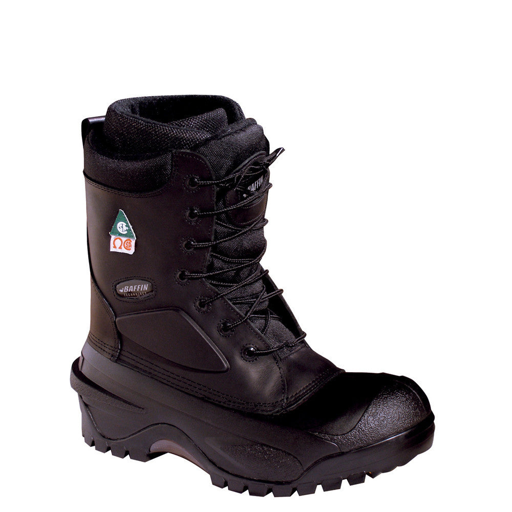 Baffin Workhorse Men's Size 10 Composite Toe Safety Winter Work Boots - Waterproof Insulated Steel Toe Boots for Construction, Snow & Cold Weather (Black) - Perfect for Outdoor Jobs, Winter Hiking & Heavy Duty Work