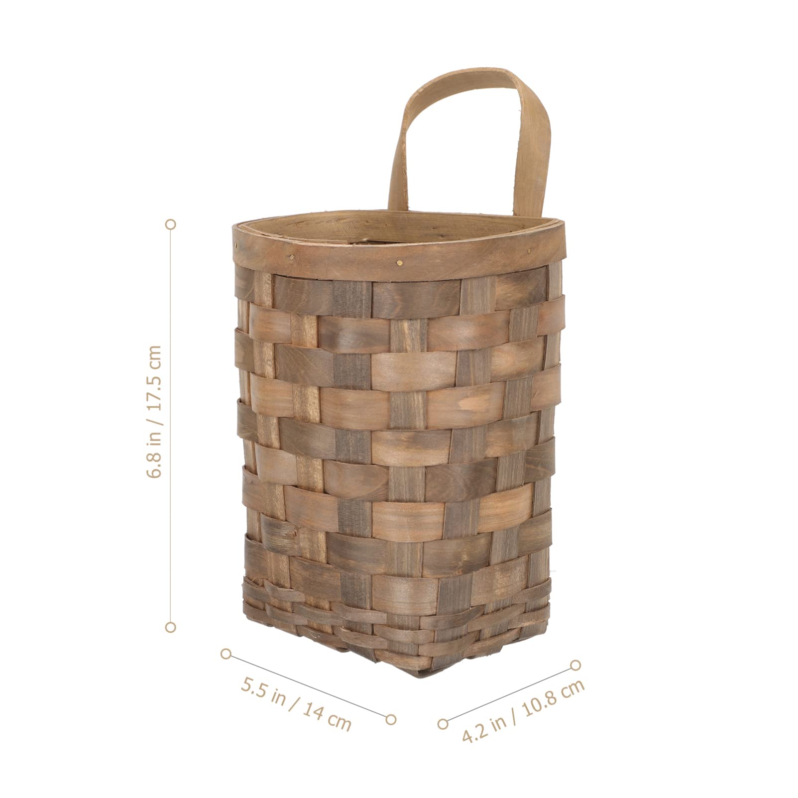 UPKOCH Wicker Woven Storage Baskets with Handles - Decorative Wall Hanging Baskets for Onion, Fruit & Home Organization - Perfect for Living Room, Pantry, Nursery & Kitchen Storage (Set of 3)