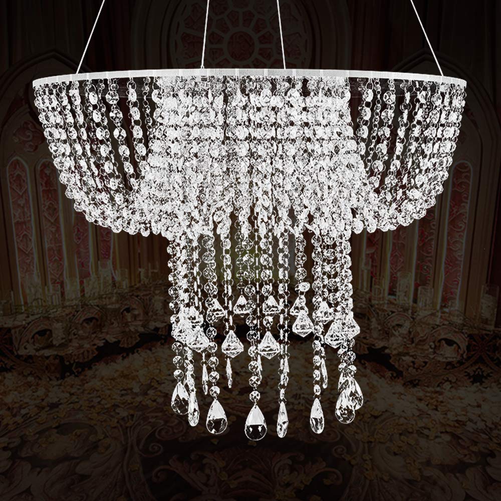 Elegant Hanging Chandelier Cake Stand - Upside Down Dessert Display Rack for Wedding, Birthday Party & Special Events | Perfect for Romantic Cake Presentation & Party Decor