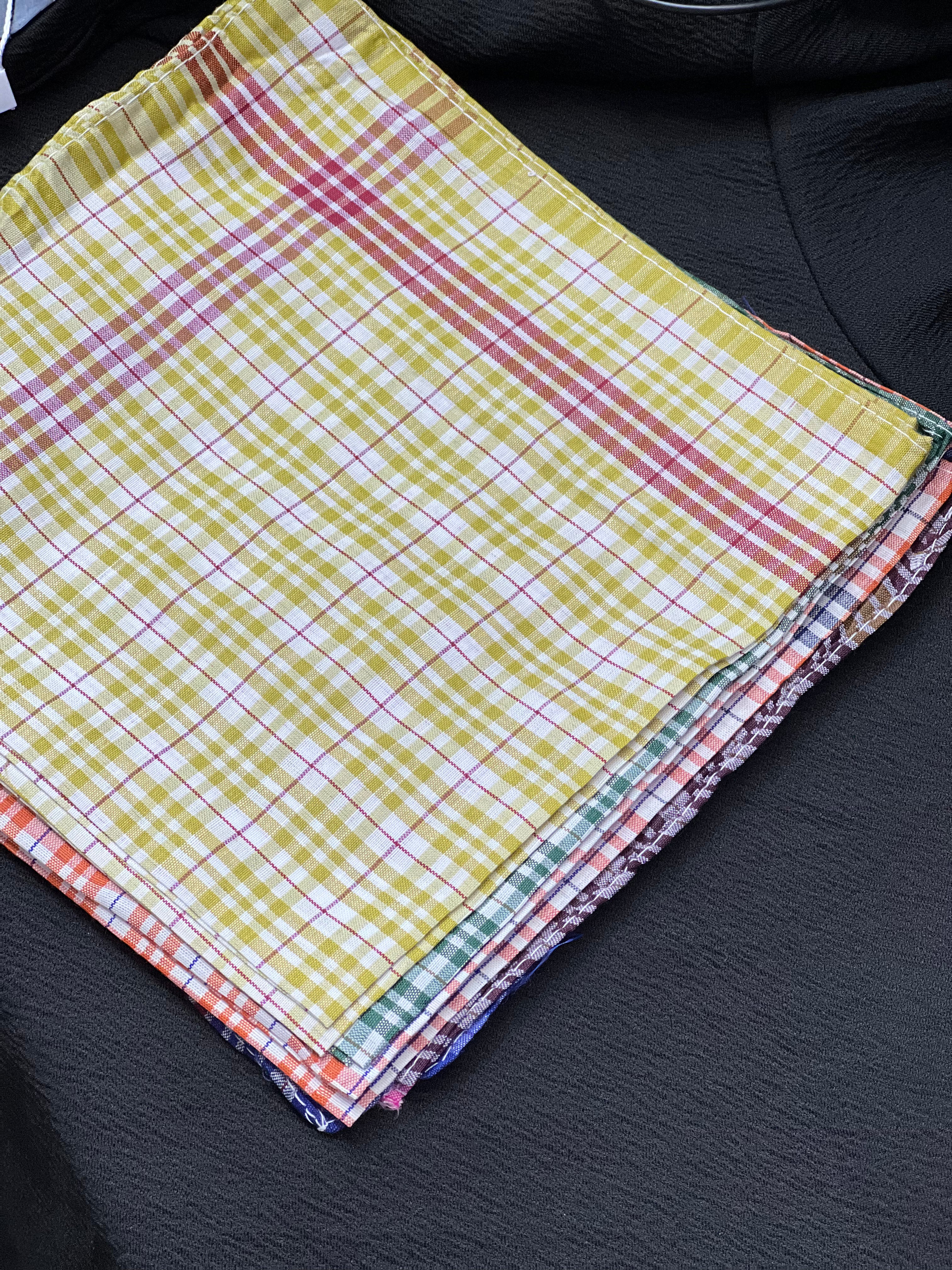 Premium Cotton Handkerchief Set - 12-Piece Mixed Color Pocket Squares for Men & Women - Perfect for Weddings, Parties & Everyday Use