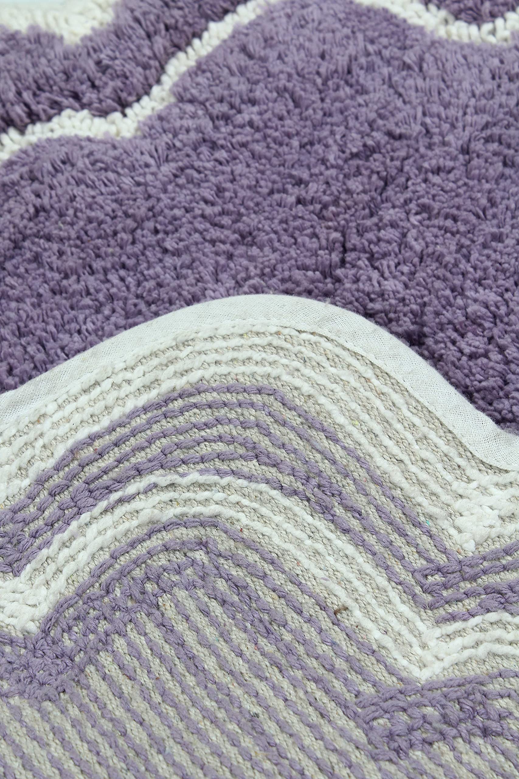 Premium U-Shaped Toilet Rug - Extra Thick Non-Slip Bath Mat, 100% Cotton Soft & Absorbent, Machine Washable 20