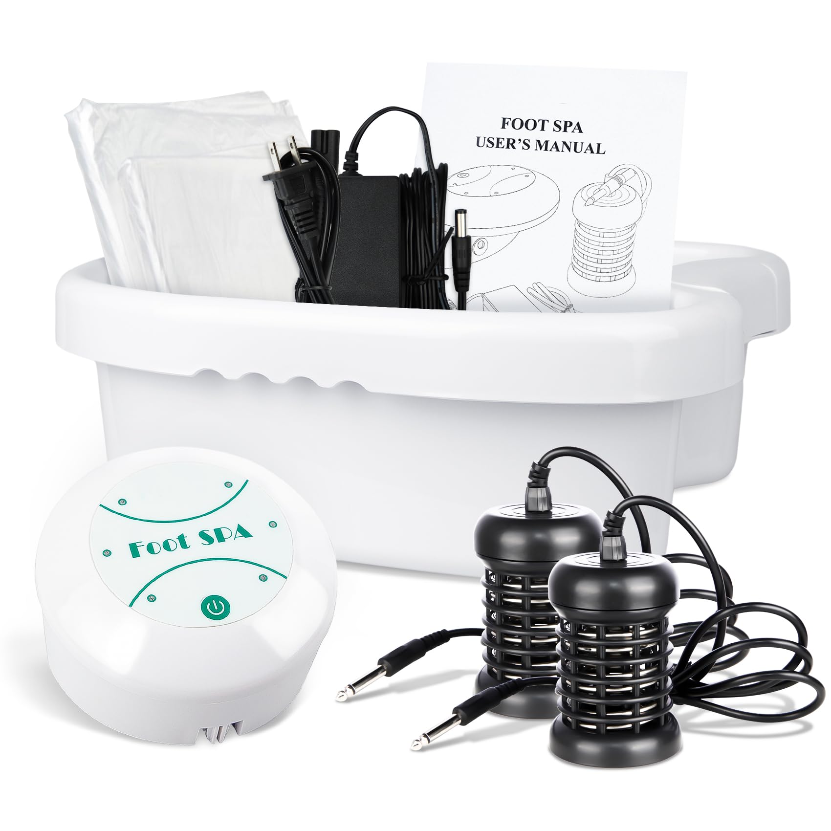 Ionic Detox Foot Spa Machine - Portable Foot Bath with 200 Liners & 2 Super Ion Arrays for Home Beauty & Relaxation | Perfect for Stress Relief, Detoxification & Spa Day at Home