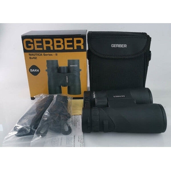 Gerber Nautica Series 2 Waterproof 8x42 BAK4 Binoculars for Adults - High Power Marine & Hunting Optics with Fog Proof & Shockproof Design - Perfect for Boating, Bird Watching, and Outdoor Adventures