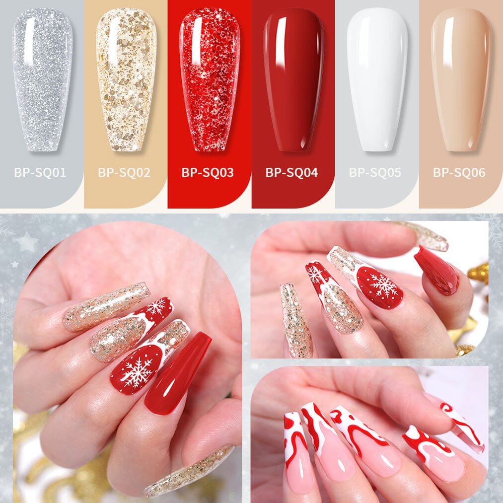 Snow Queen Gel Nail Polish Set - 6 Colors for Long-Lasting Manicures & Pedicures | Perfect for Home Nail Art, Salon Use & Gift Giving