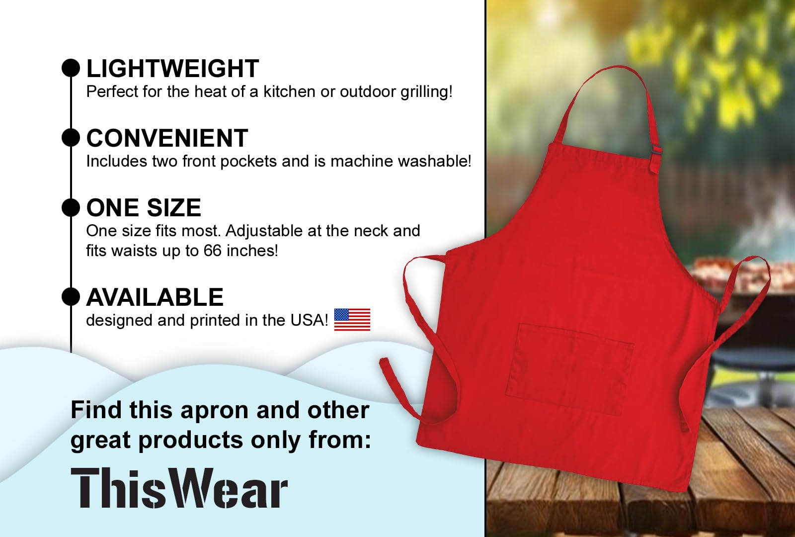 Best Adjustable Bib Apron with Two Pockets - Perfect for Cooking, Baking & Grilling - In This Kitchen I'm The Boss