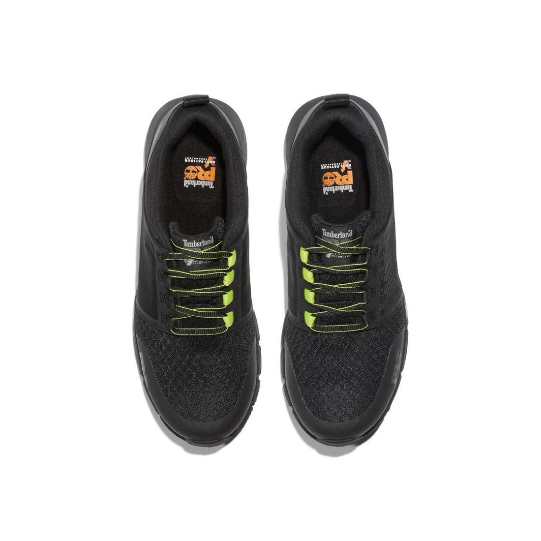 Radius Composite Toe Work Shoes for Men - Black/Yellow Safety Boots with Slip Resistant & Electrical Hazard Protection - Ideal for Construction, Warehouse & Industrial Work