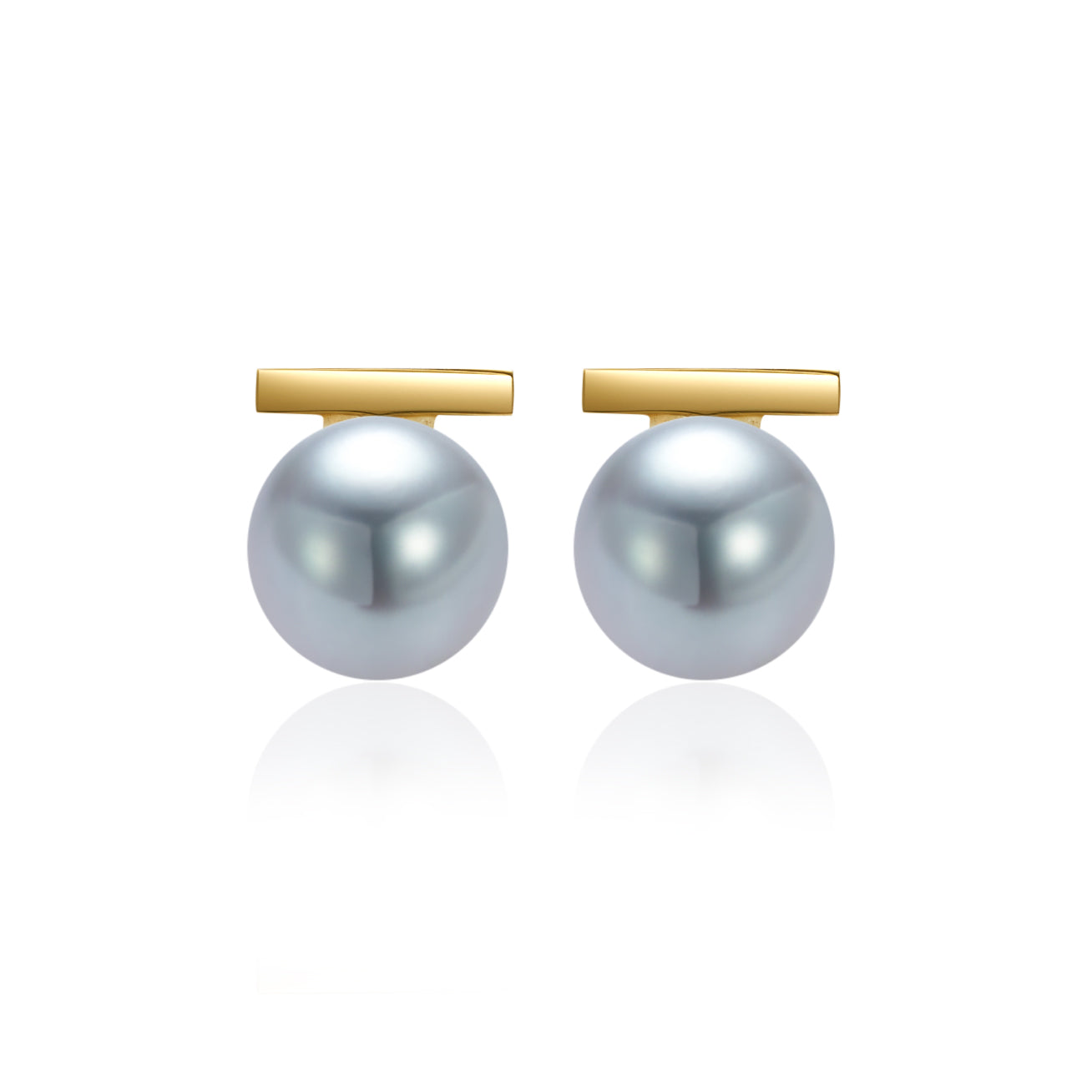 18K Gold Akoya Pearl Earrings - AAA Grade Silver White Pearls for Women | Elegant Jewelry Gift for Wedding, Anniversary & Special Occasions