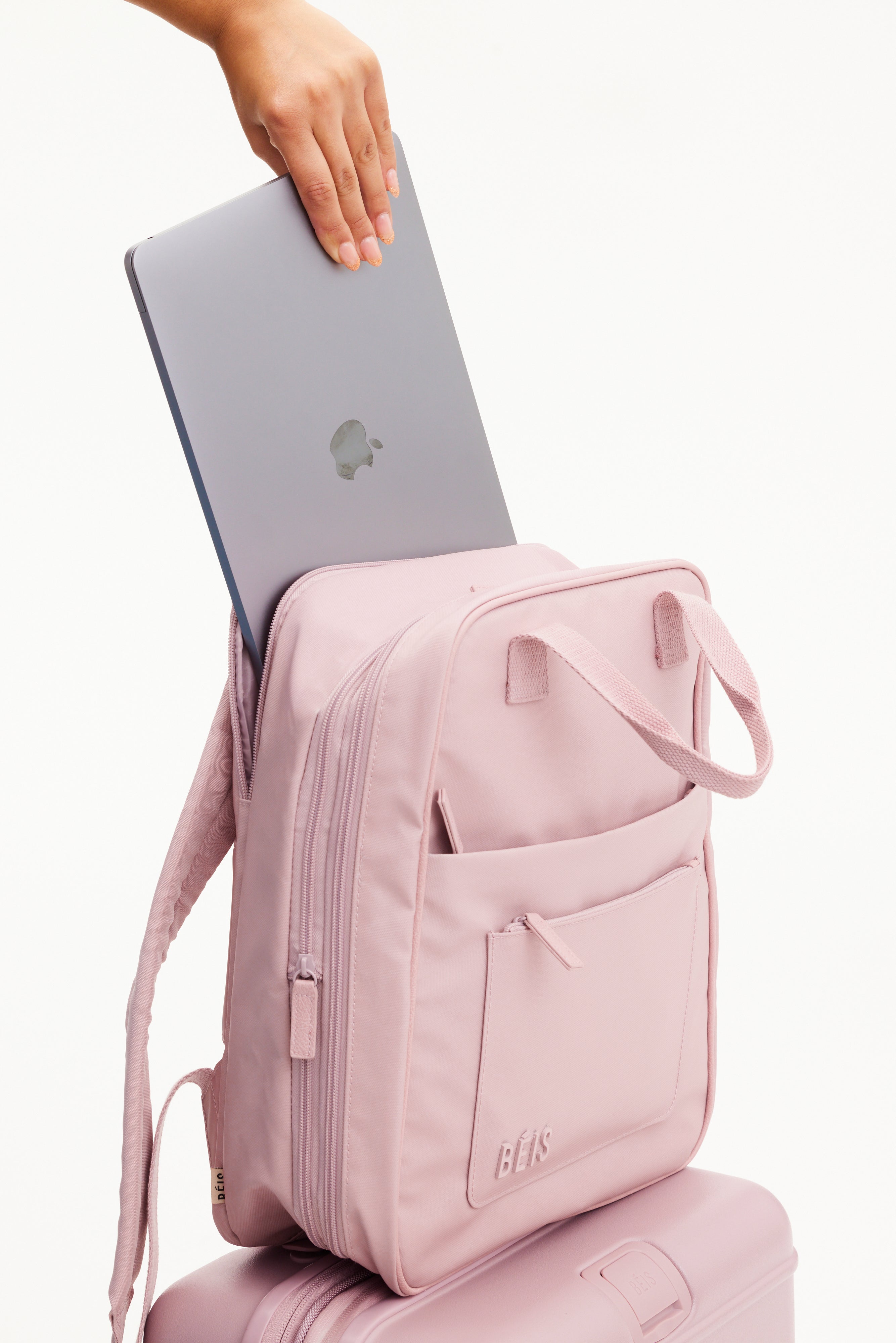 Expandable Travel Backpack - Lightweight Waterproof Hiking Backpack for Women & Men, Durable Carry On Backpack with USB Charging Port - Perfect for Camping, Gym, Work & Outdoor Adventures (Atlas Pink)