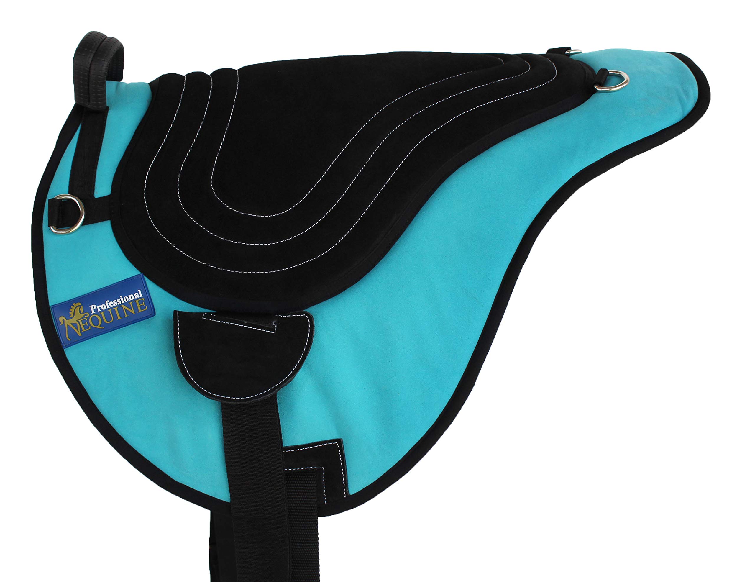Western Horse Fleece Padded Bareback Saddle Pad with Stirrups - Comfortable Riding Gear for Trail Riding & Training (Model 39191)