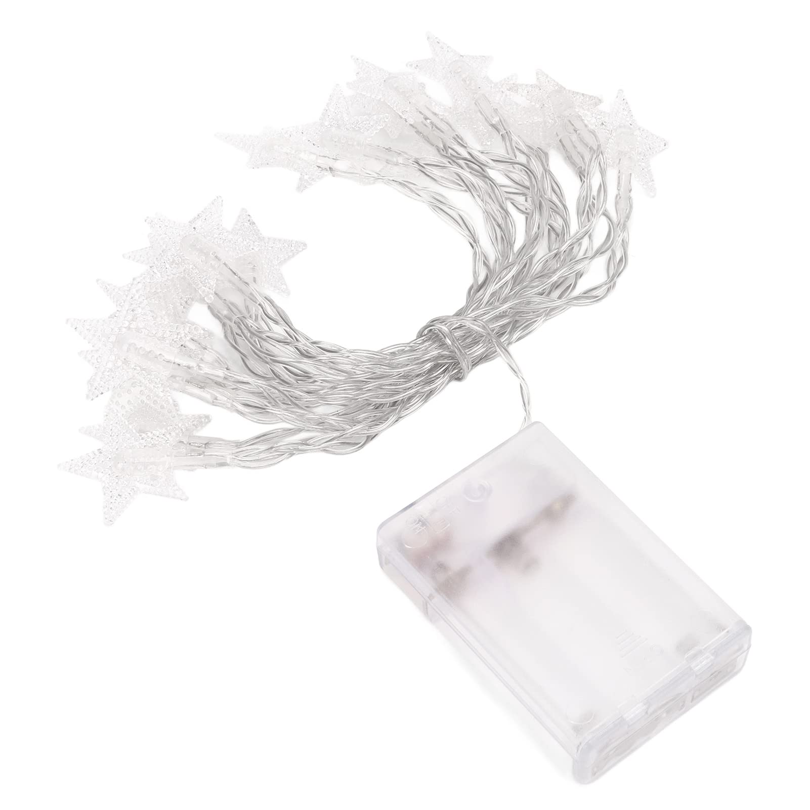 Star Fairy Lights - 5 Pack Decorative String Lights for Christmas Tree, Multiple Colors (Plastic & Metal) | Perfect for Indoor/Outdoor Holiday Decor, Parties, Weddings & Home Accents