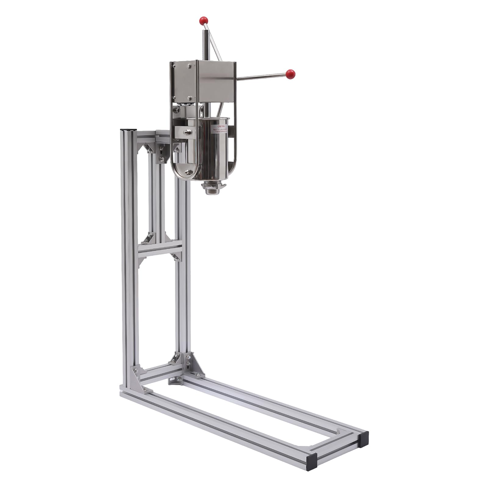 Commercial Churro Maker Machine - 3L Stainless Steel Vertical Donut Maker with Hand Crank & 5 Nozzles - Perfect for Home, Restaurants, Bakeries & Cafes - Make Delicious Churros, Donuts & Desserts for Parties, Events & Street Food Business