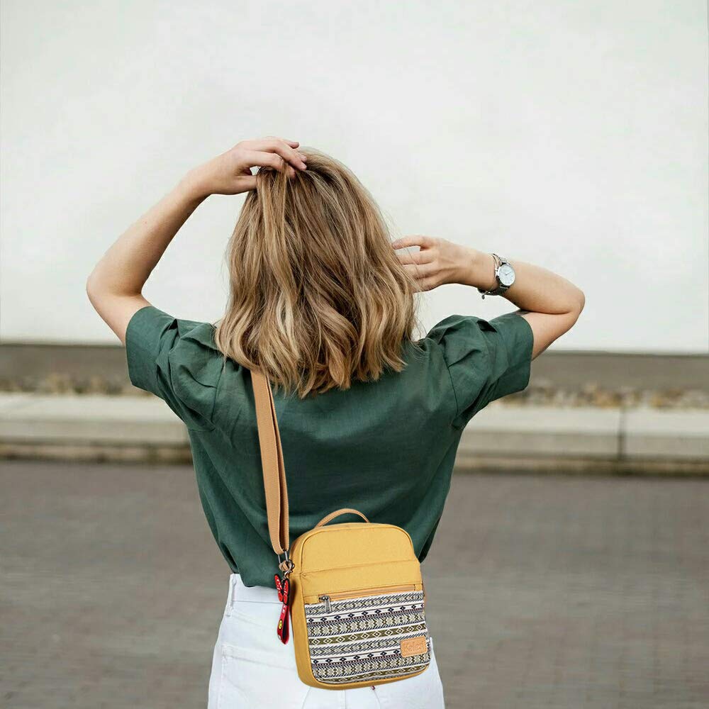 Stylish Kalesi Small Canvas Crossbody Bag & Purse Set for Women & Girls | Fashionable Shoulder Handbag for Daily Use, Travel & Shopping