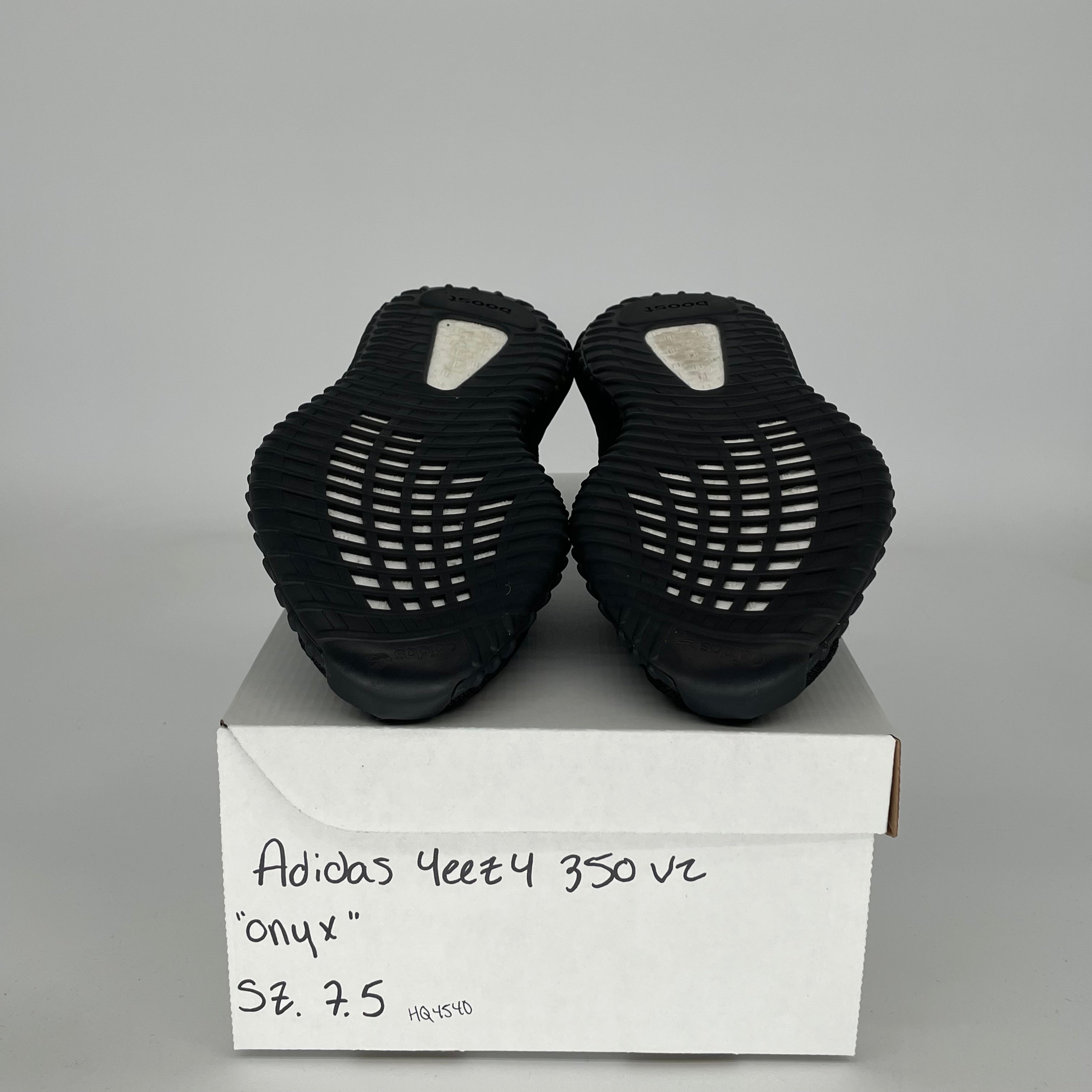 Adidas Yeezy Boost 350 V2 Onyx Black Men's Running Shoes Size 7.5 HQ4540 - Perfect for Casual Wear, Gym & Street Fashion