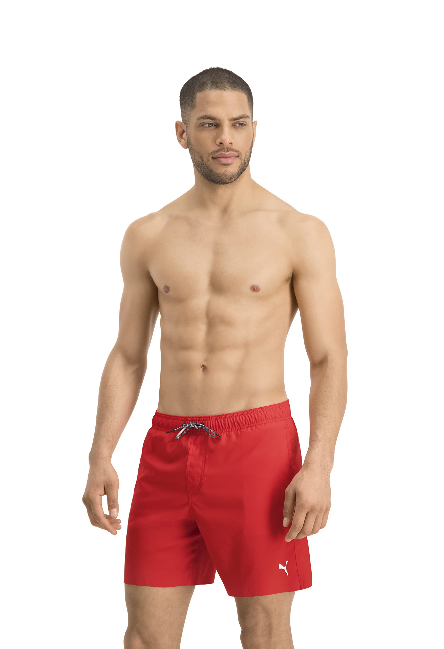 PUMA Unisex Medium Length Swim Shorts - Quick-Dry, Comfortable Beach & Pool Swimwear for Men & Women - Perfect for Swimming, Surfing, and Water Sports