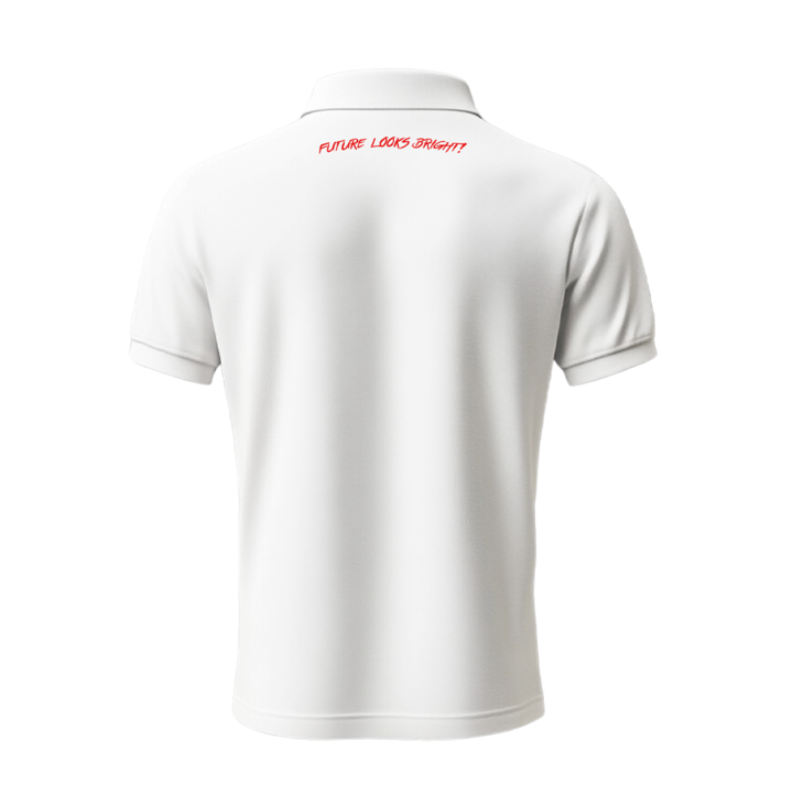 Premium White and Gold Polo Shirt with Lion Shield Design - Classic Fit Men's Casual Wear for Golf, Business & Outdoor Activities