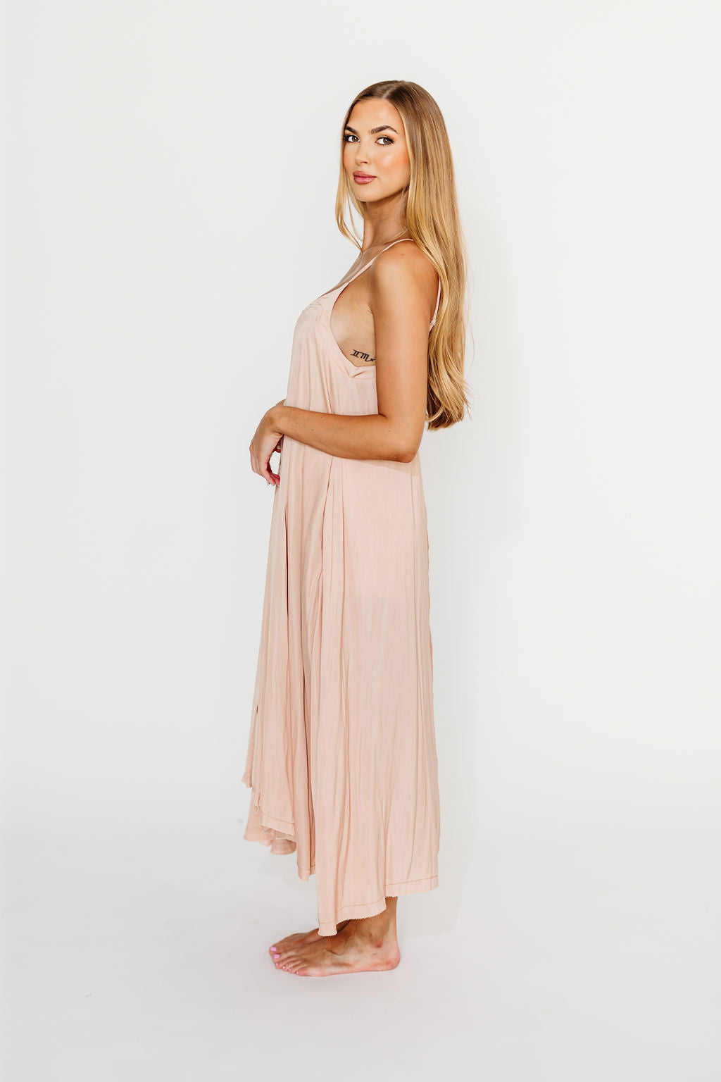 Ensley Satin Maxi Dress - Elegant Pink Clay Long Dress for Women, Perfect for Weddings, Parties & Special Occasions