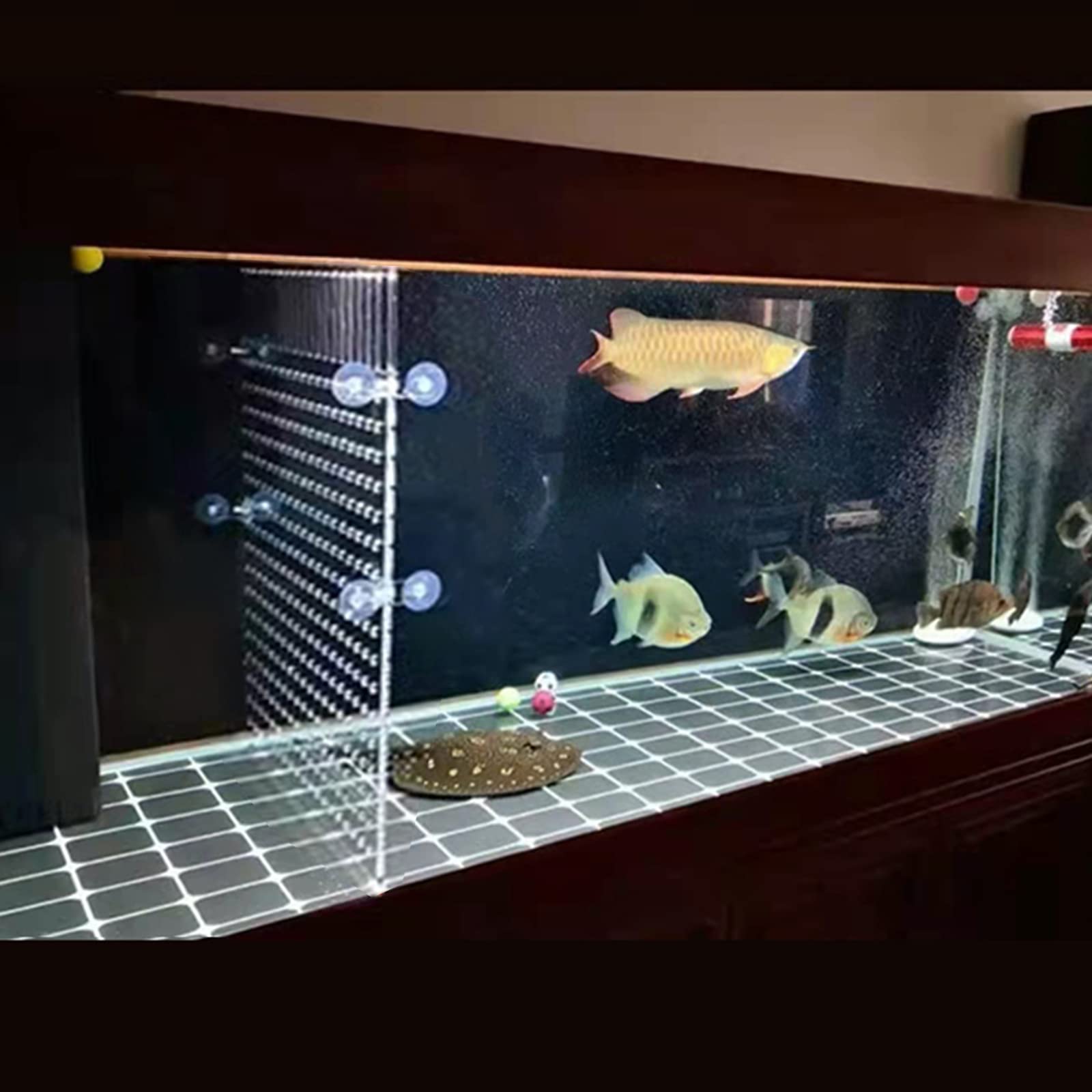 Acrylic Aquarium Fish Tank Divider - 25x30cm (9.84x11.81in) Transparent Partition with Suction Cups for Freshwater Fish Separation | Ideal for Breeding, Aggressive Fish Isolation & Tank Organization