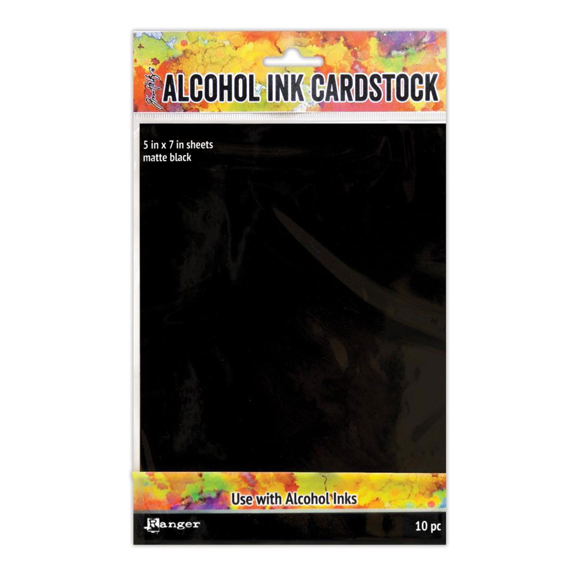 10 Pack Alcohol Ink Cardstock - Matte Black, 5 x 7 Inches | Premium Art Paper for Alcohol Ink Painting, DIY Crafts, Scrapbooking & Mixed Media Projects