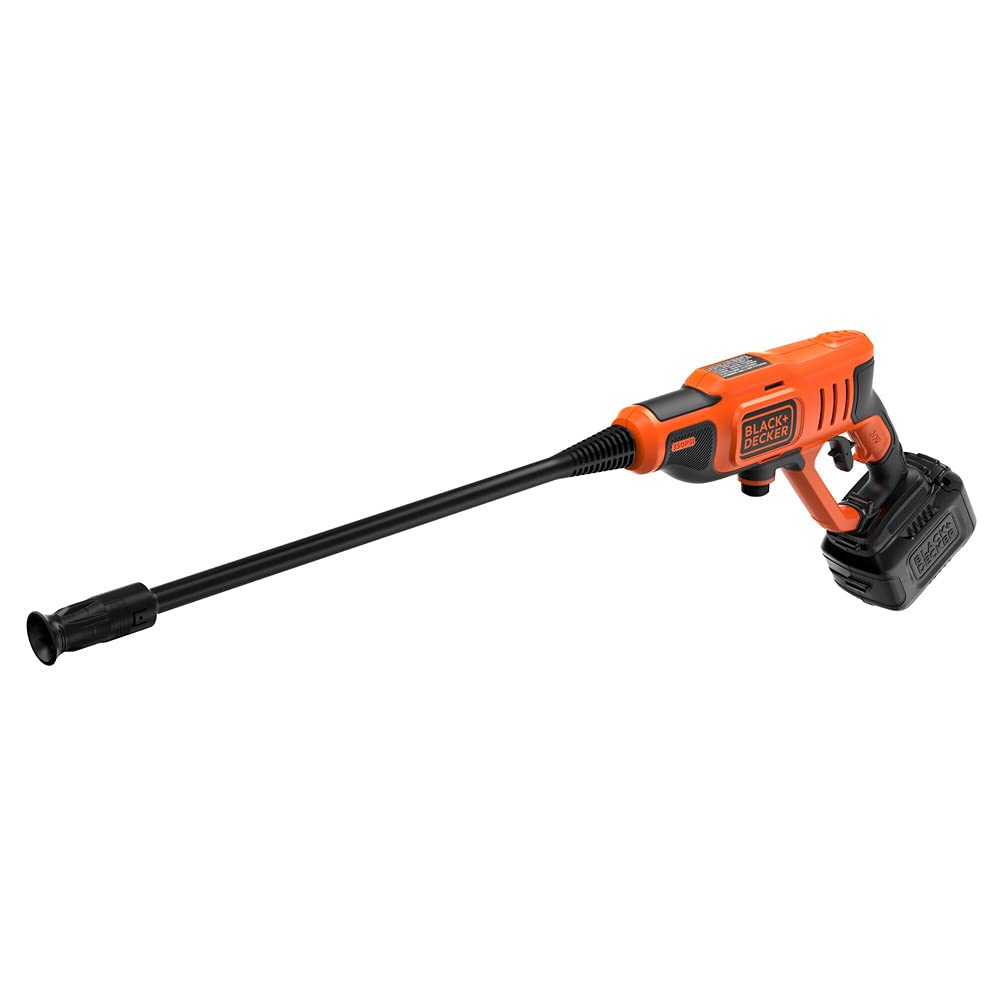 BLACK+DECKER 20V MAX Cordless Pressure Washer, 350 PSI Electric Power Cleaner (BCPW350C1) - Perfect for Driveway, Patio, Deck, and Outdoor Cleaning