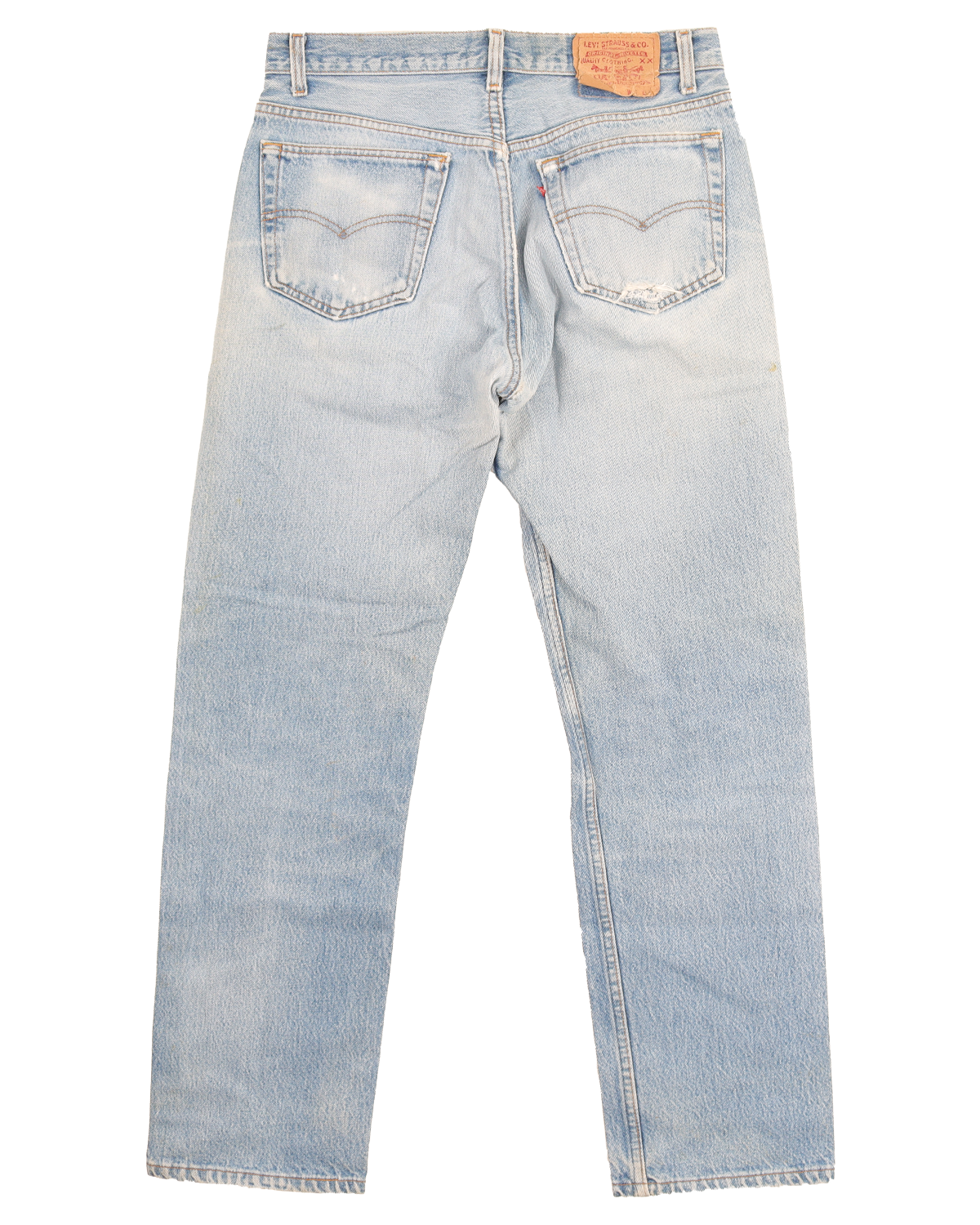 Vintage 1990s Levi's 501 Original Fit Repair Denim Jeans - Classic Distressed Blue Jeans for Men | Retro 90s Style, Authentic Repair Details | Perfect for Casual Wear, Vintage Collections & Street Fashion