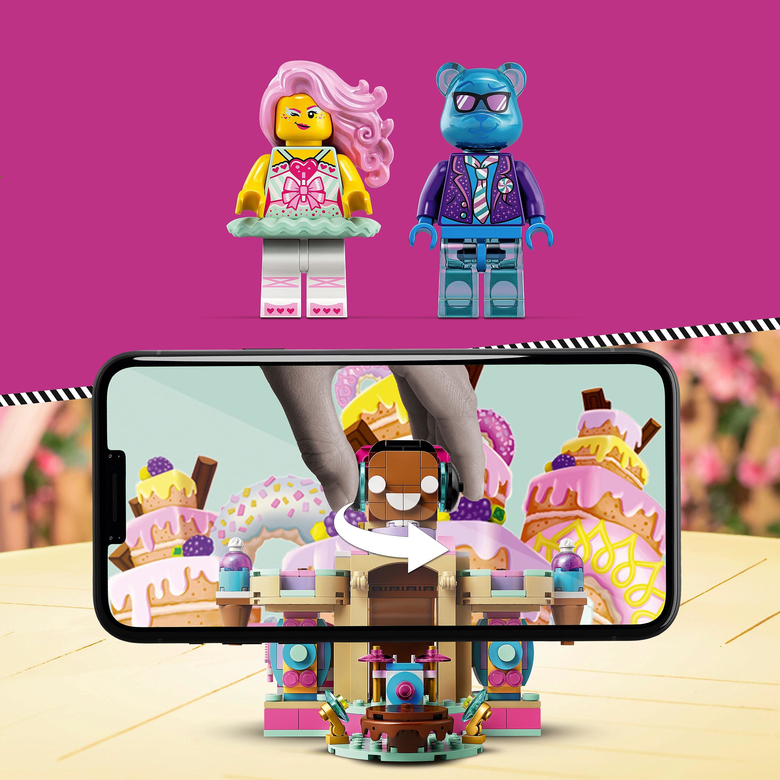 LEGO 43111 VIDIYO Candy Castle Stage Beatbox Music Video Maker - Augmented Reality Toy & App for Kids | Creative Music Play & Video Creation for Birthday Gifts & Party Fun