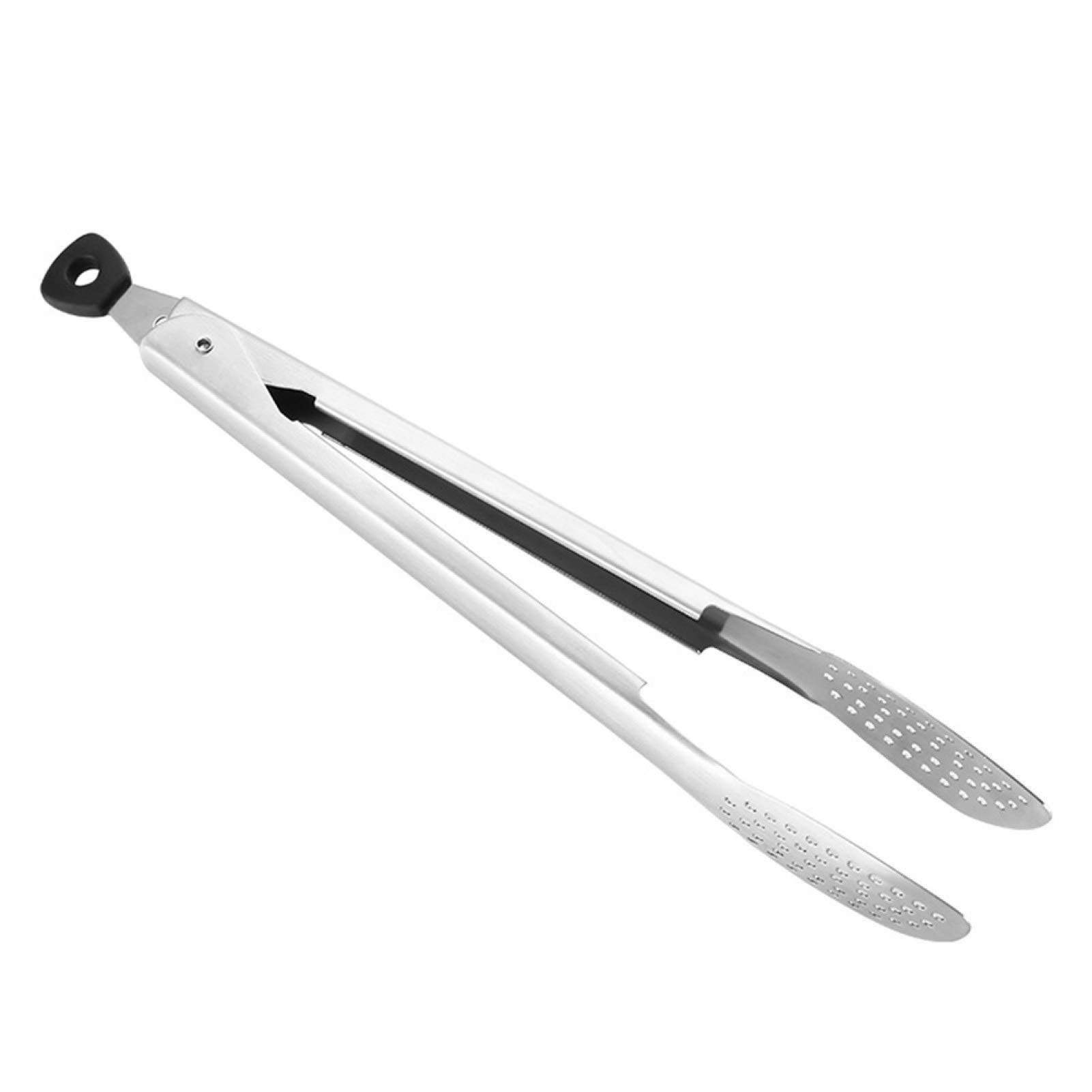 Stainless Steel BBQ Grill Tongs for Cooking, Grilling & Serving - Locking Clip Kitchen Tool for Steak, Meat, Salad & More - Perfect for Outdoor BBQ, Camping & Home Kitchen Use