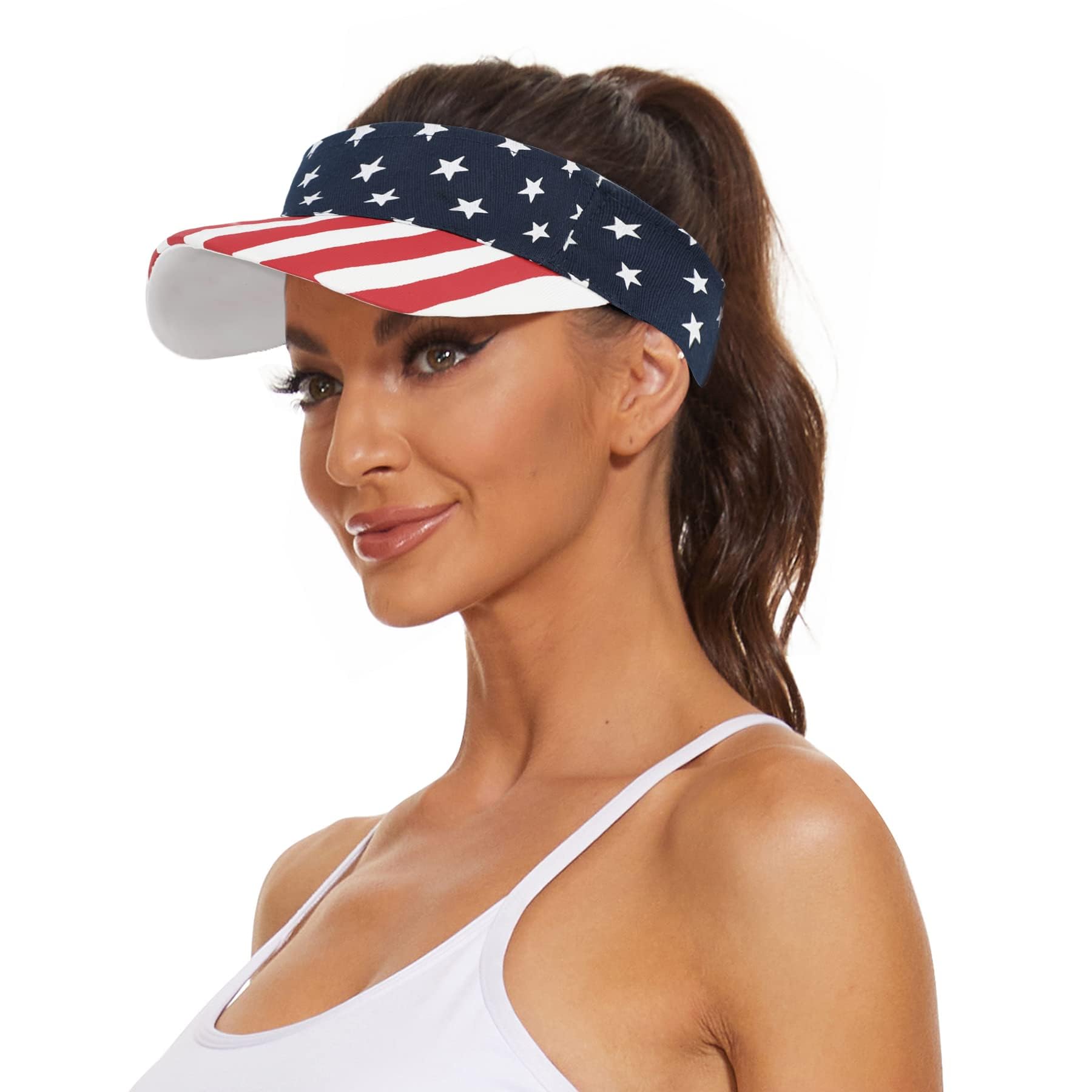 Sun Protection Cotton Visor Hat - UV Blocking Wide Brim Sun Hat for Women & Men - Perfect for Beach, Golf, Running & Outdoor Activities
