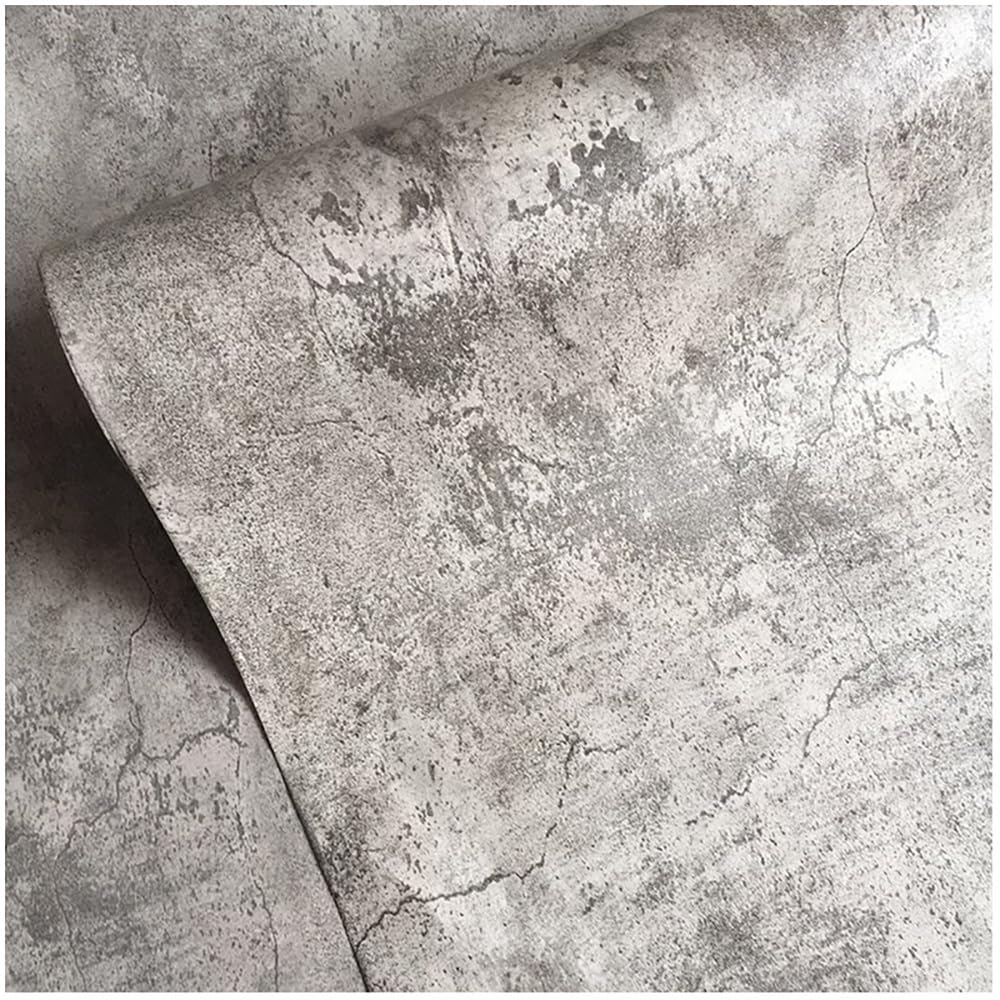 Cement Gray Contact Paper - Concrete Peel and Stick Wallpaper for Industrial Style Decor | Waterproof Self-Adhesive Vinyl Film | Removable Decorative Paper for Furniture, Bathroom & Kitchen Cabinets | Perfect for DIY Home Renovation and Surface Protection