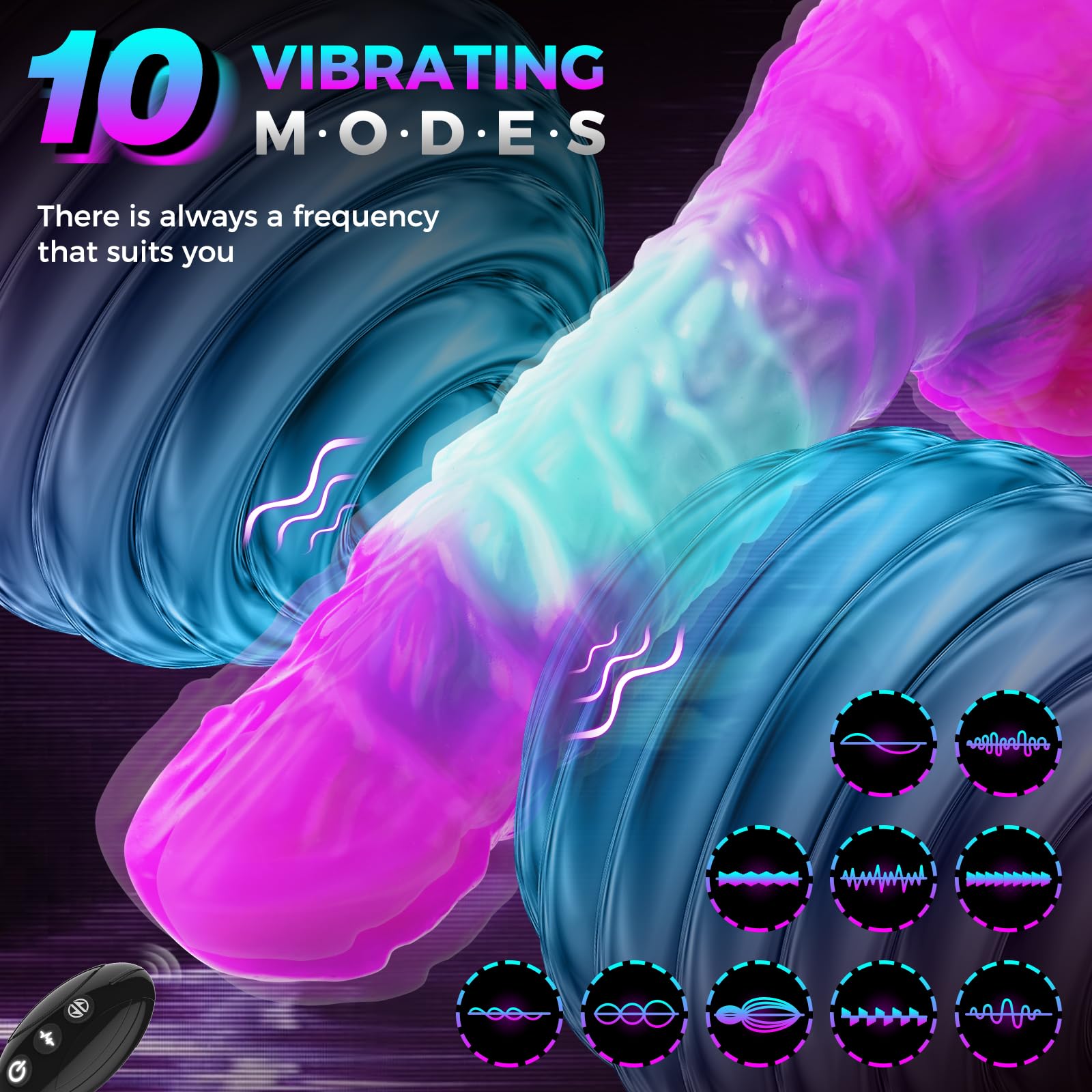 Realistic Thrusting Dildo for Women - 5 Thrusting & 10 Vibration Modes G-Spot Stimulator with Suction Cup | Hands-Free Adult Sex Toy for Solo Play & Couples Use