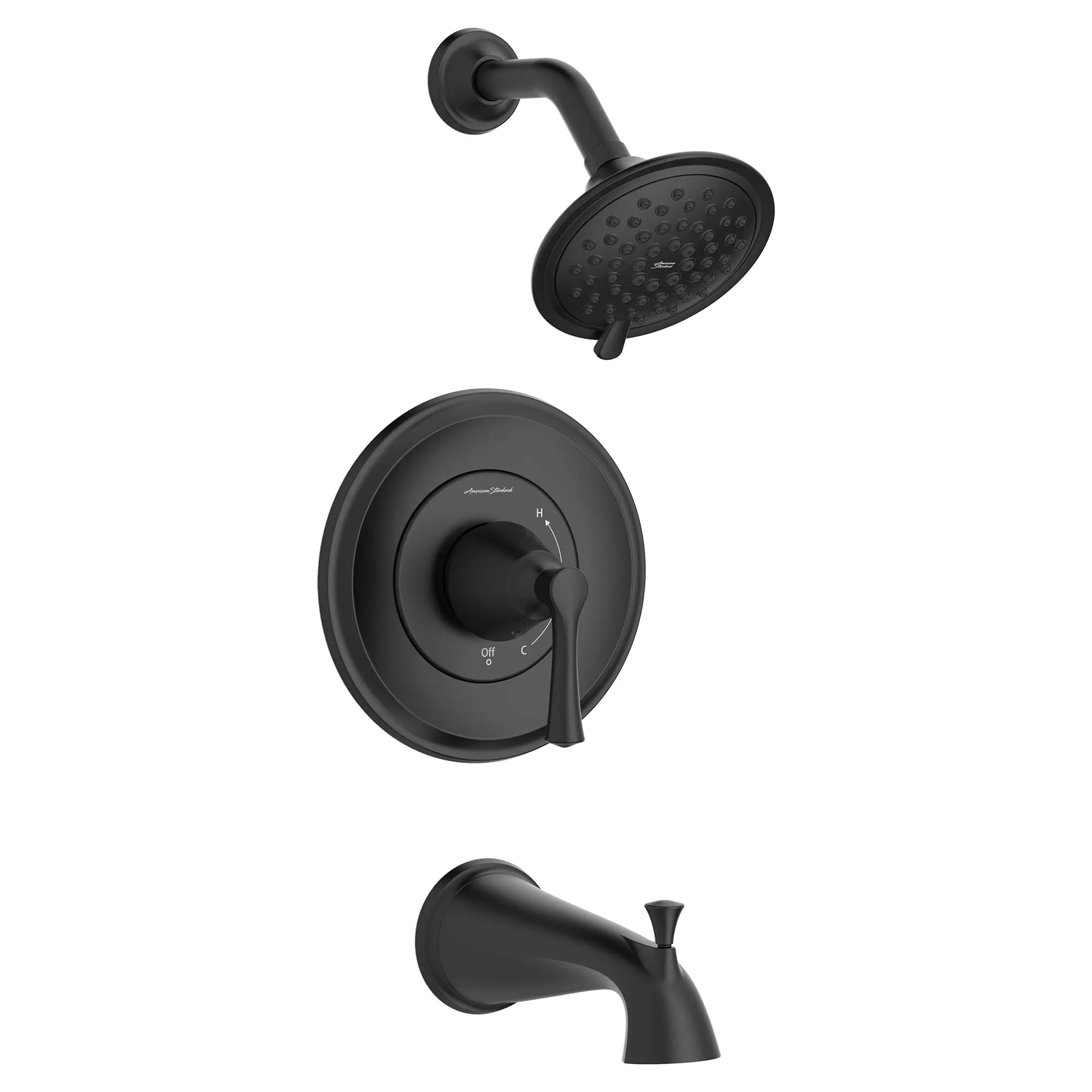 Estate 1.8 GPM/6.8 LPM Water Saving 3-Function Showerhead Tub and Shower Trim Kit with Double Ceramic Pressure Balance Cartridge & Lever Handle - Perfect for Bathroom Renovation and Water Conservation