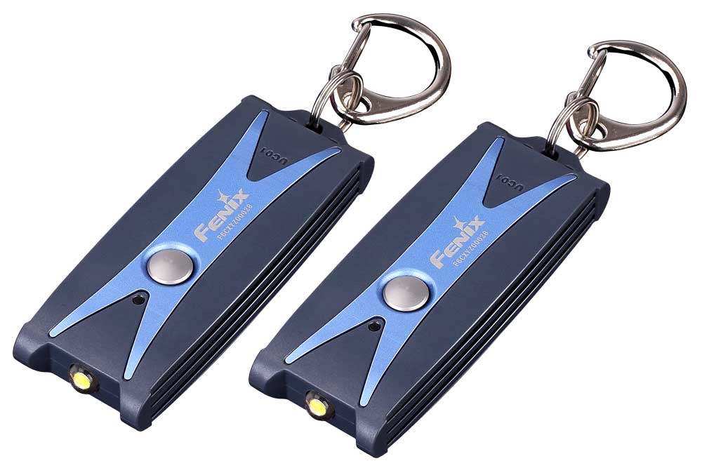 Fenix UC01 Rechargeable Mini Flashlight - Ultra Bright LED, Compact Keychain Light, 2-Pack - Perfect for Camping, Hiking, Emergency Kits & Everyday Carry (EDC)