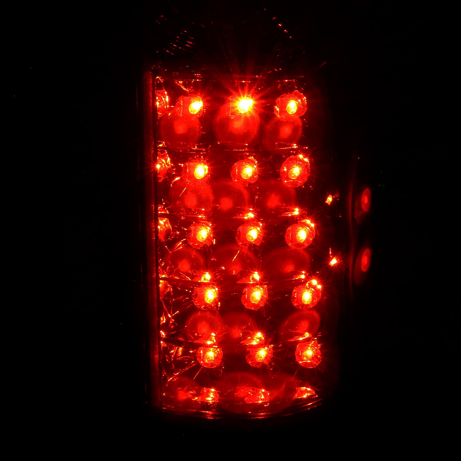 Spec-D Tuning Red Smoke Lens LED Tail Lights for Chevy/GMC C/K 1500/2500/3500 Trucks - Left & Right Pair Assembly - Enhanced Visibility & Style for Night Driving & Custom Builds