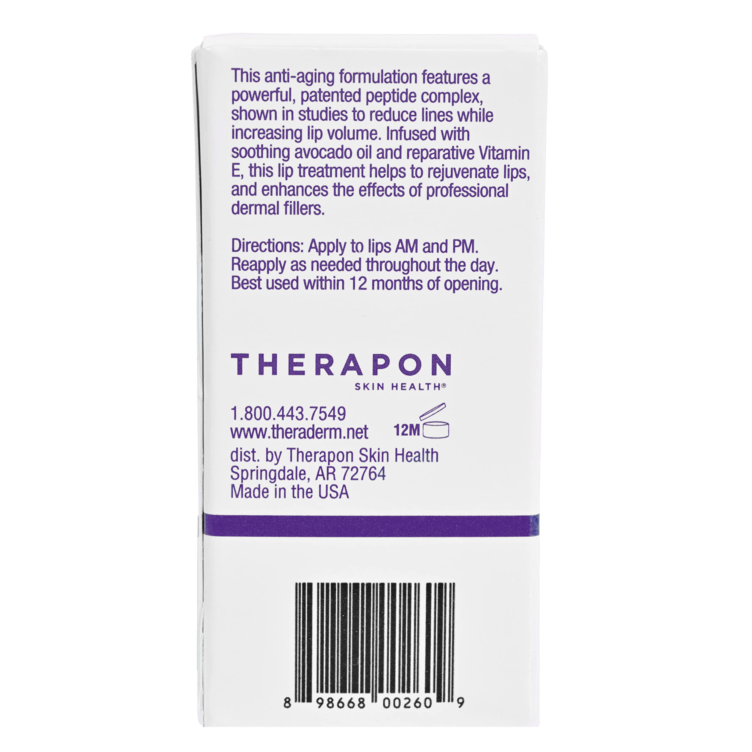 Theraderm Anti-Aging Lip Complex - Hydrating & Plumping Lip Treatment for Wrinkles & Fine Lines | Perfect for Daily Use & Nighttime Lip Care Routine