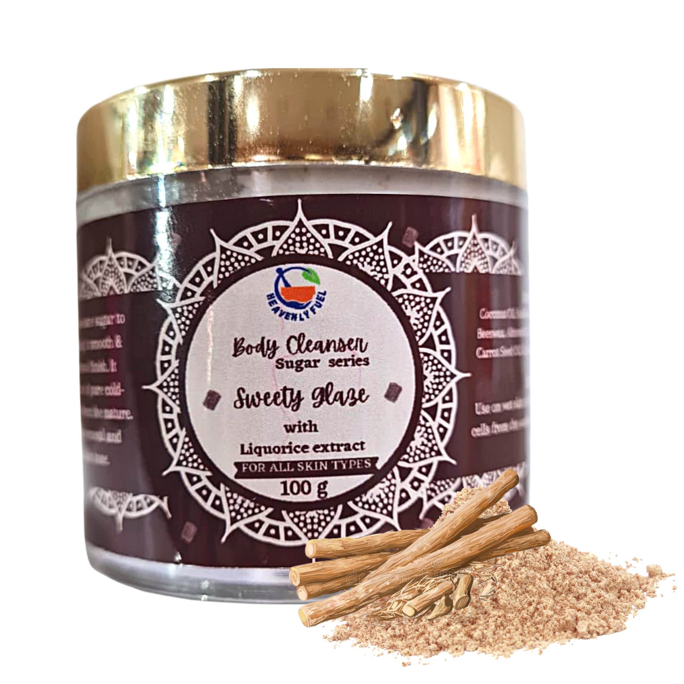 Sweety Glaze Sugar Body Scrub with Kokum Butter & Licorice - 100g Exfoliating Cleanser for Soft, Glowing Skin | Perfect for Shower & Spa Days