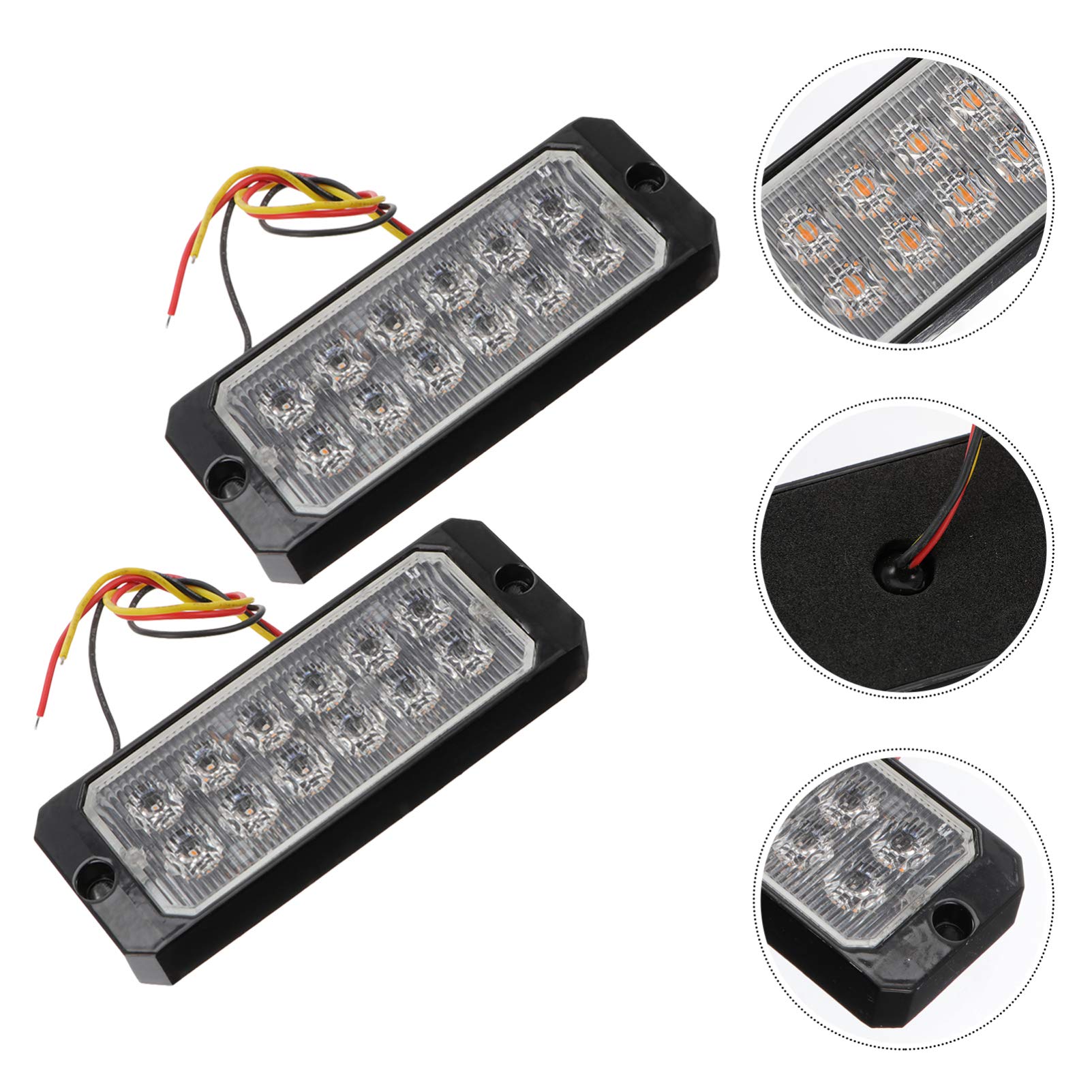 VICASKY 2-Pack LED Truck Side Warning Lights - Waterproof Signal Lamps for Semi Trucks & Trailers - Amber Side Marker Lights with High Visibility for Night Driving & Road Safety