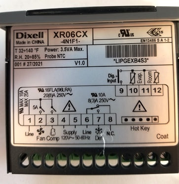 Dixell XR06CX 4n1f1 Digital Temperature Controller - 120V NRE #180515 for Refrigeration, HVAC, and Commercial Cooling Systems
