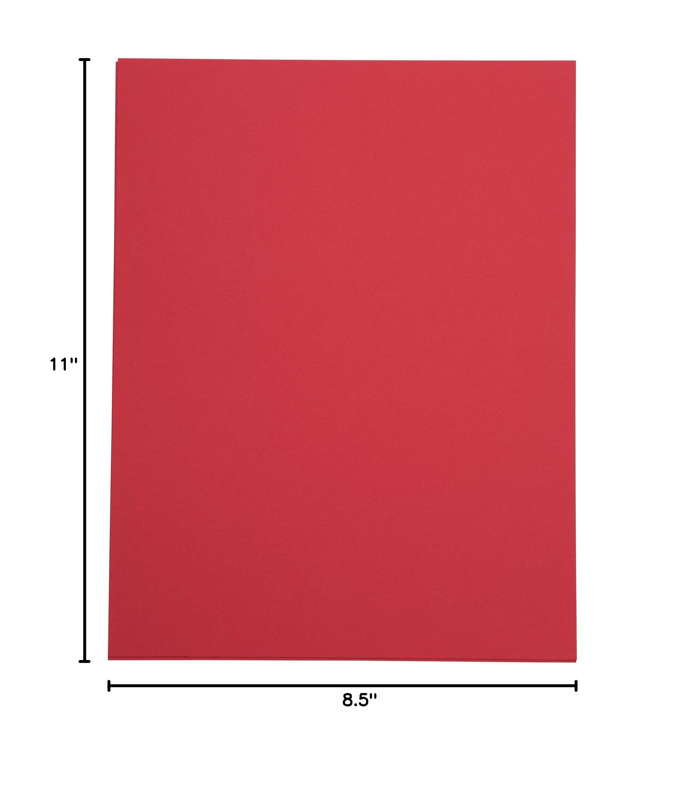 Premium Ruby Red Cardstock Paper 8.5