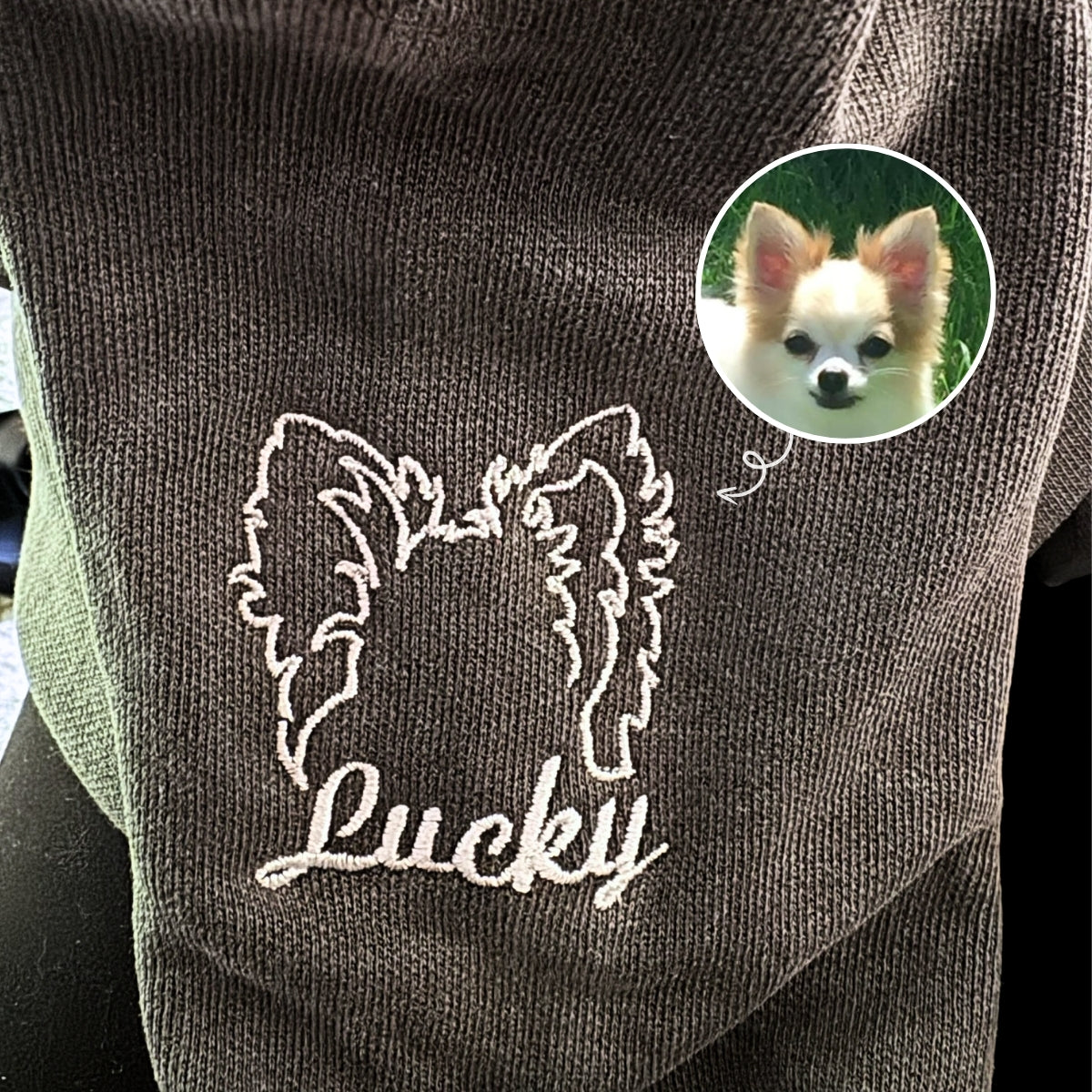 Comfort Color® I Wear My Heart On My Sleeve Dog Lover Sweatshirt with Adorable Dog Ear Hoodie Design - Cozy Pullover for Pet Owners, Dog Walking & Casual Outfits