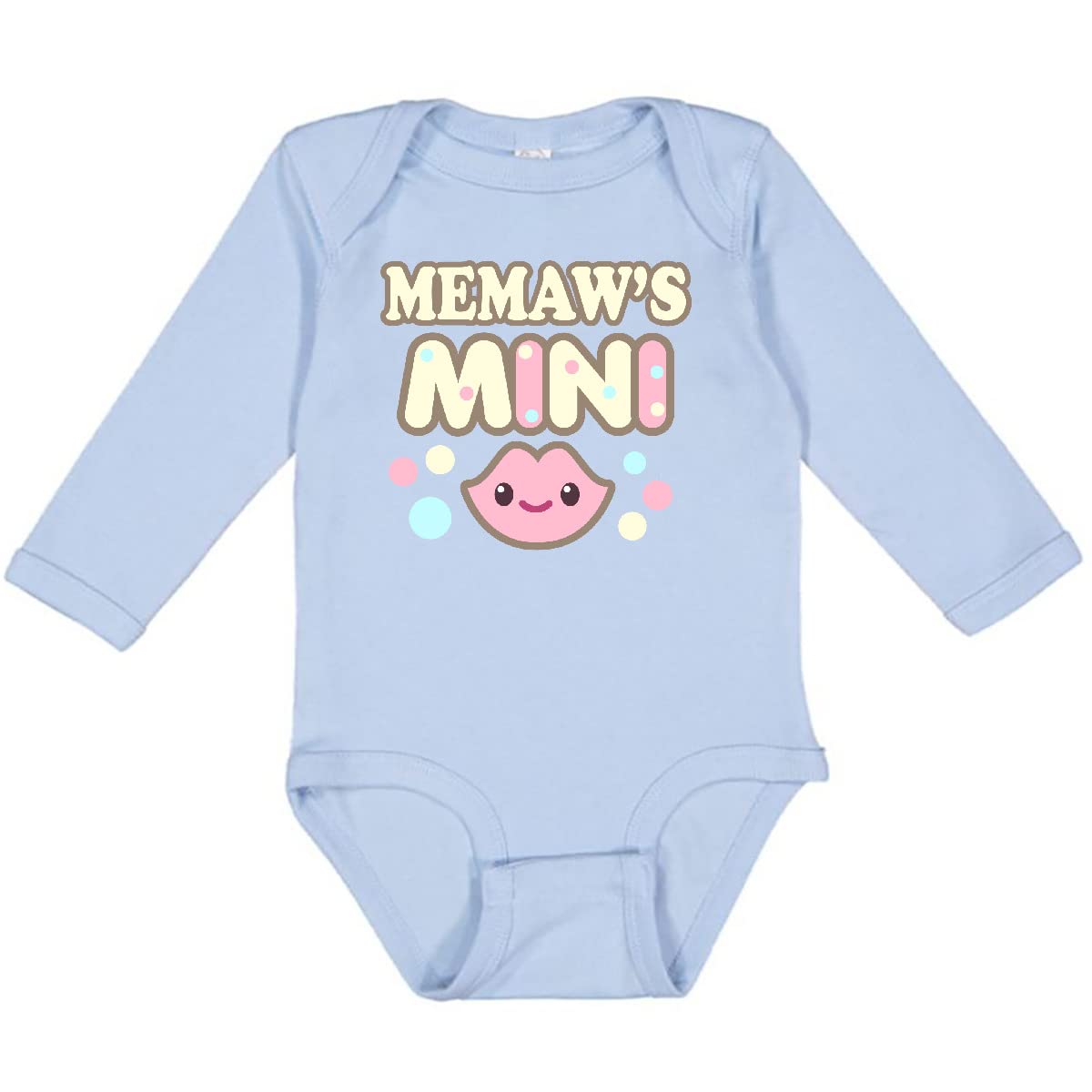Inktastic Memaw Baby Girl Clothes - Adorable Long Sleeve Creeper Outfit for Newborns & Infants - Perfect for Family Photos, Holidays & Special Occasions