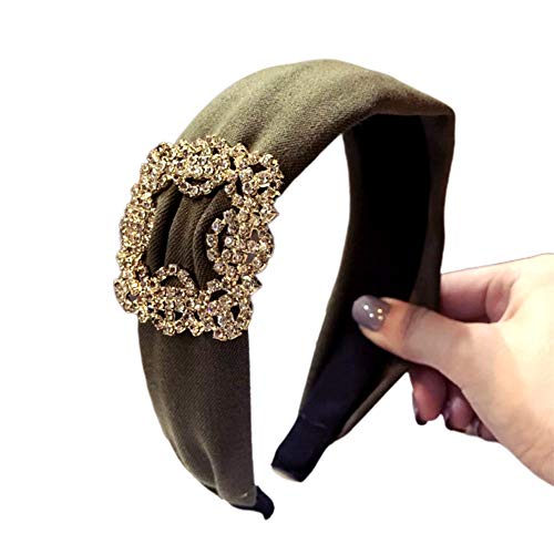 SoFull Fashion Women's Rectangle Rhinestone Hair Hoop - Elegant Wide Headband Hair Accessory for Parties, Weddings & Special Occasions