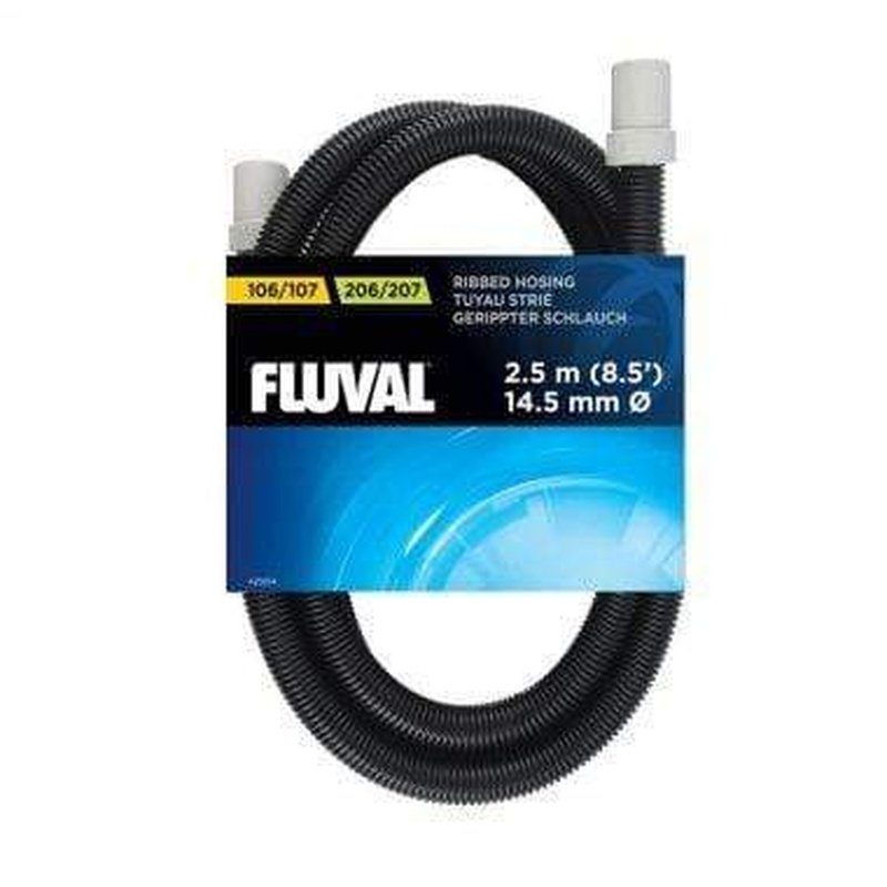 Fluval Ribbed Aquarium Hose for 106/107 & 206/207 Canister Filters - 2.5m (8.2ft) Replacement Tubing - Durable Flexible Water Hose for Fish Tank Maintenance - Perfect for Water Changes & Filter System Upgrades