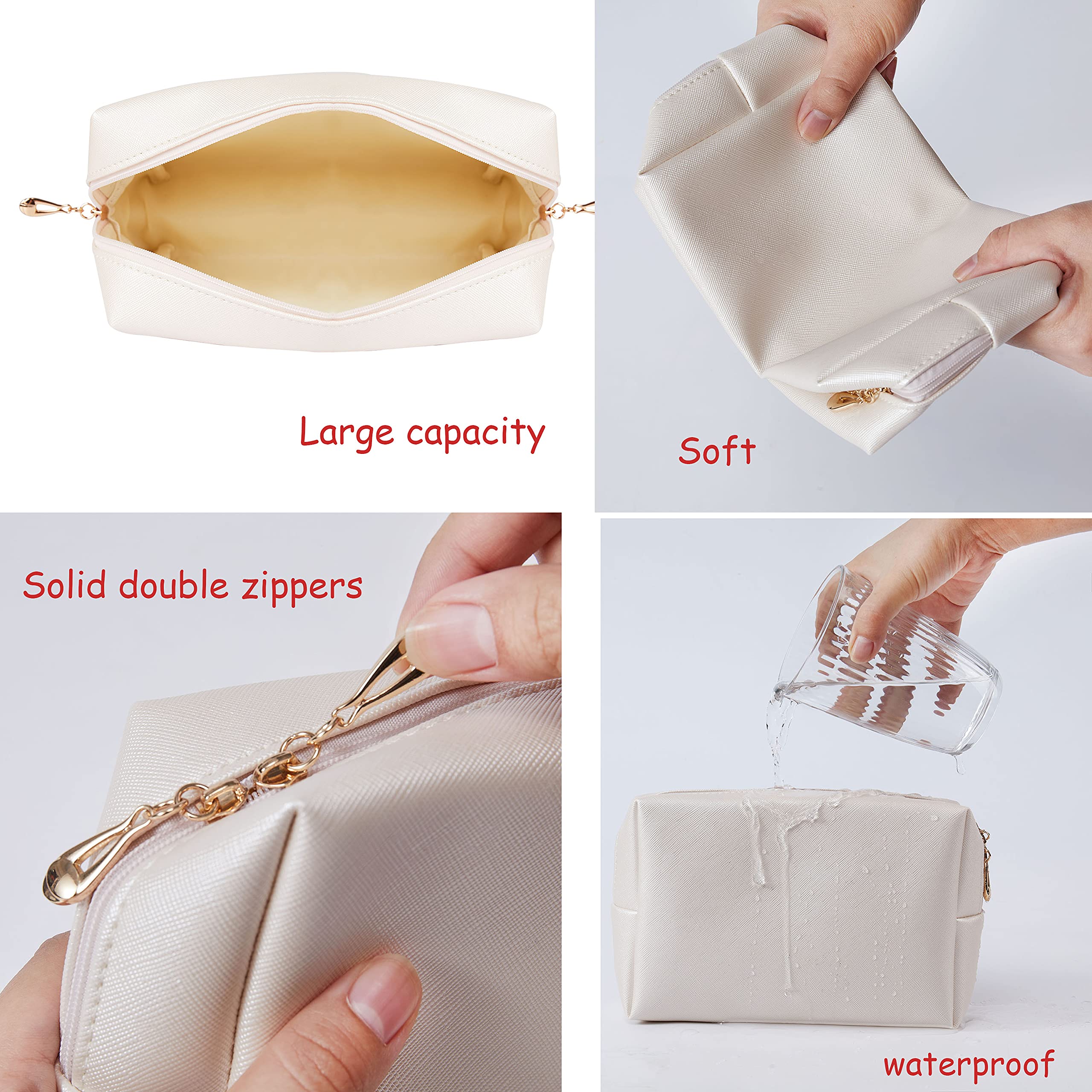 Elegant Leather Makeup Bag - Perfect Birthday, Mother's Day & Retirement Gift for Women, Mom, Wife, Sister, Nurse, Teacher & Best Friend | Funny & Unique Coworker Leaving Gift | Great for Travel, Daily Use & Special Occasions